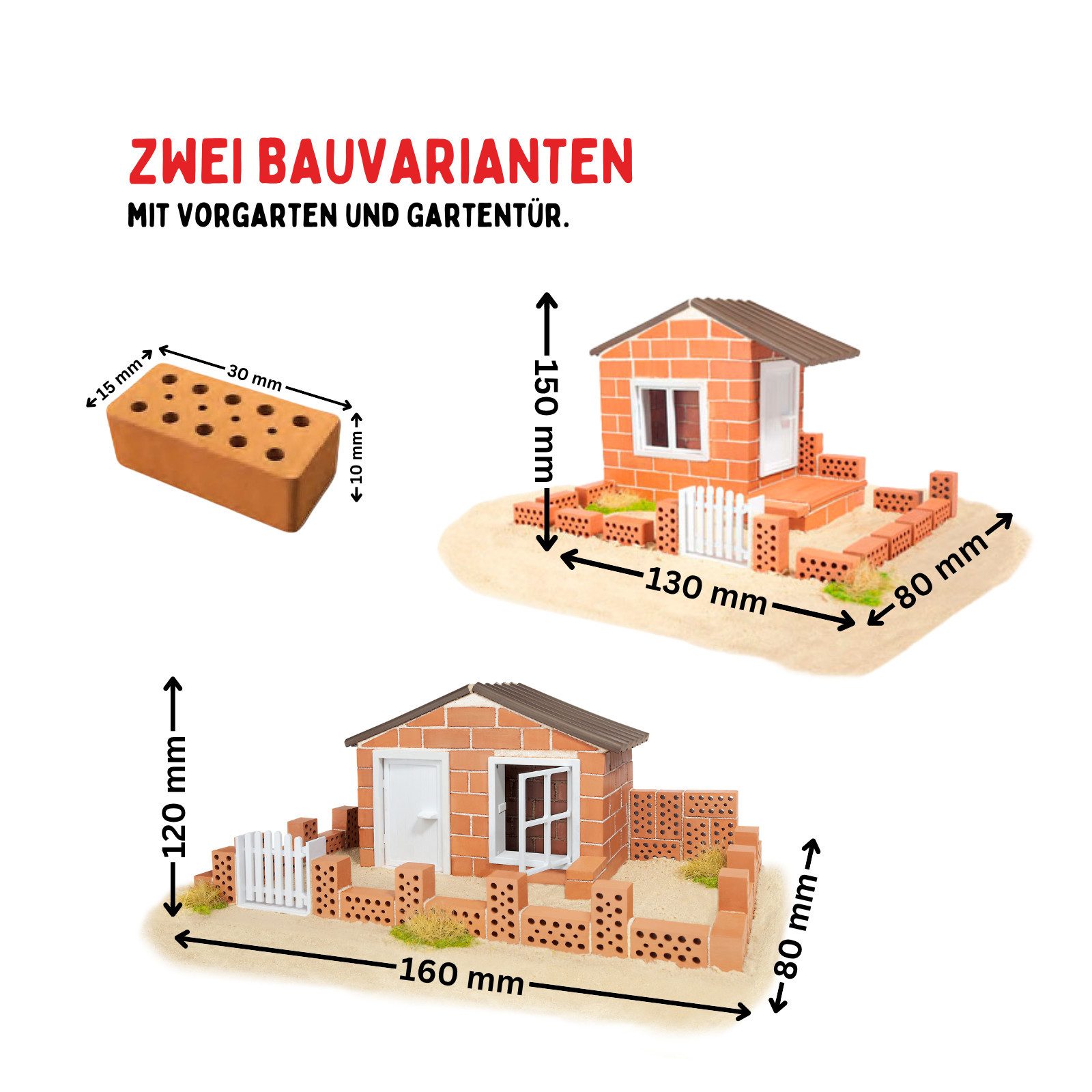 teifoc Strandhaus Steinbaukasten, (Bauset, 140 St., Lernspielzeug), Kreativspielzeug, Made in Germany