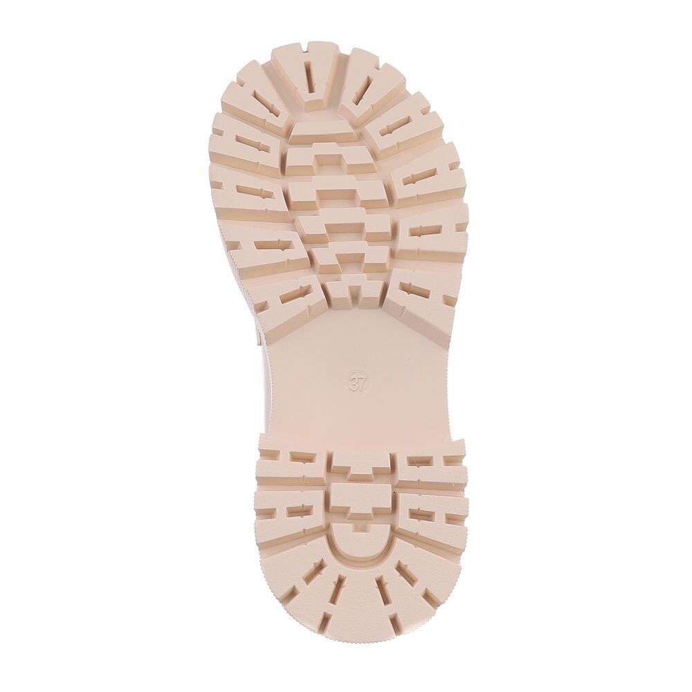 Ital-Design Damen Mokassins Freizeit Slipper (86188111) Blockabsatz Mokassins in Beige