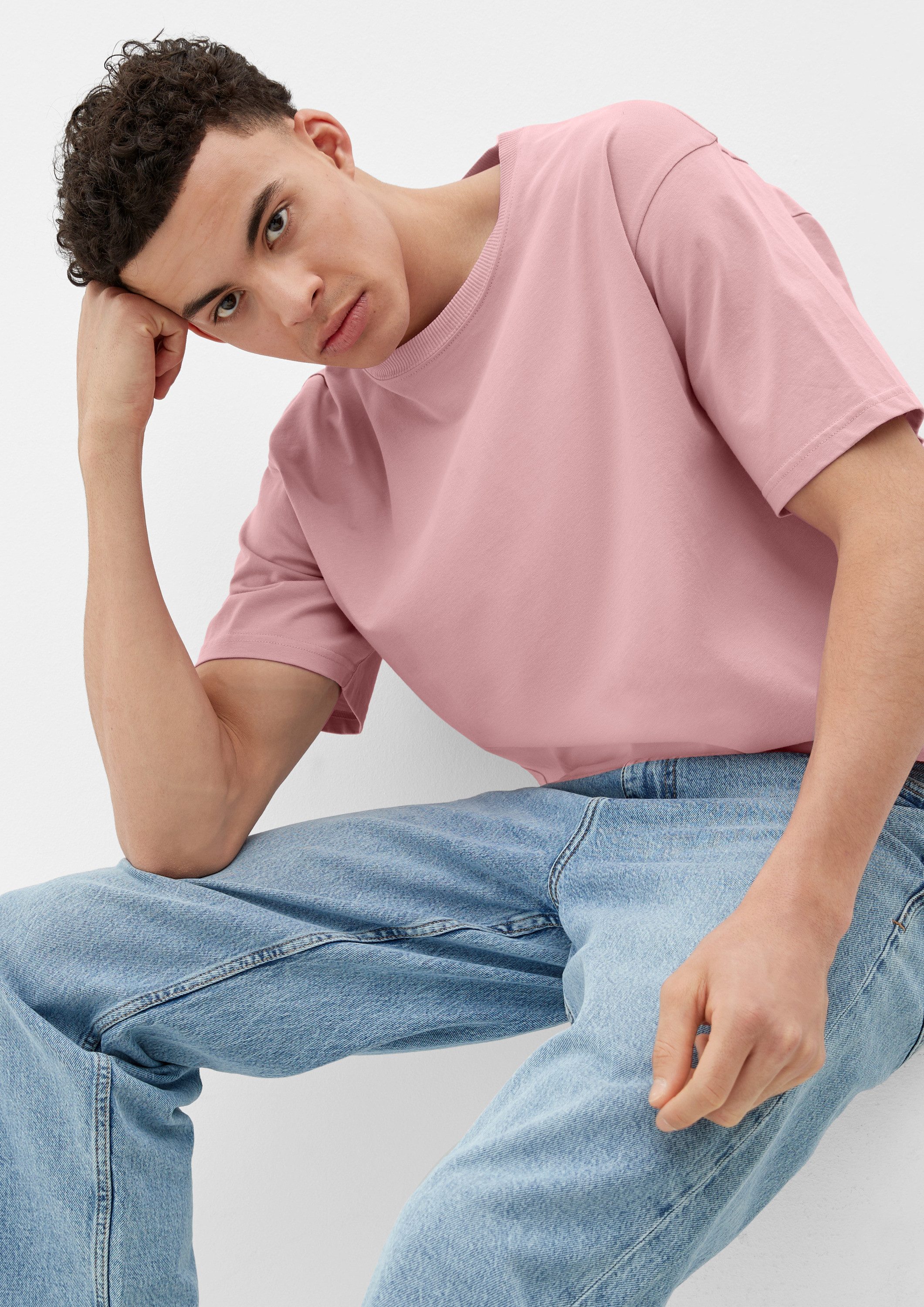 QS Kurzarmshirt T-Shirt T-Shirt im Loose Fit mit Rückenprint günstig online kaufen