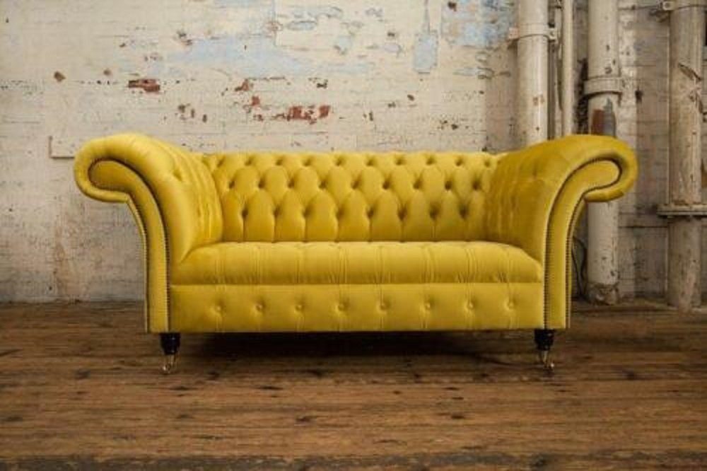 Sofas Designer Big Gelbe Couch Sitzer 2 Sofa Polster Sofa JVmoebel