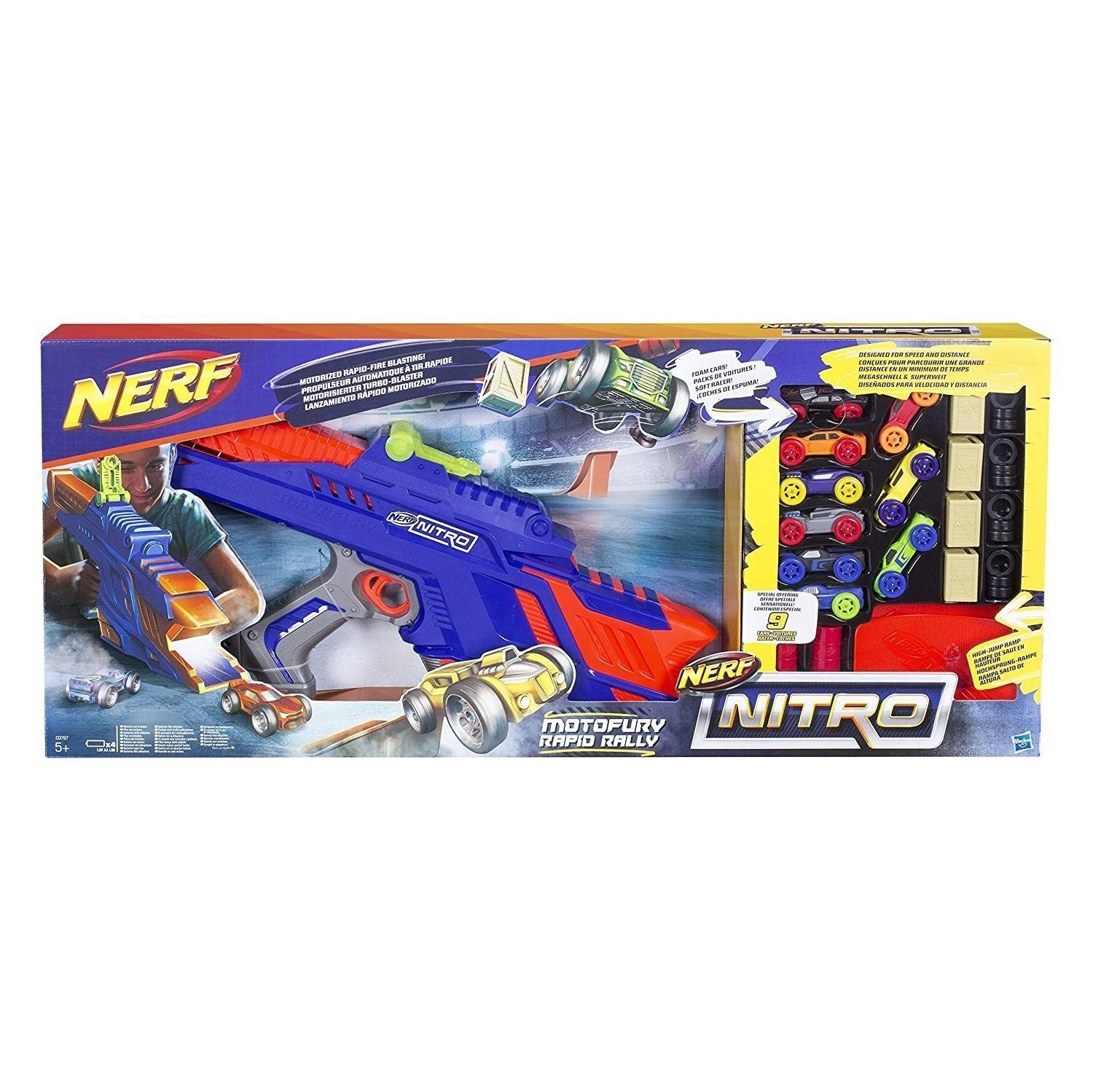 Nerf Rennbahn Auto Hasbro Nerf Nitro C0787EU40 Renn Stuntautos MotoFury Rapid Rally