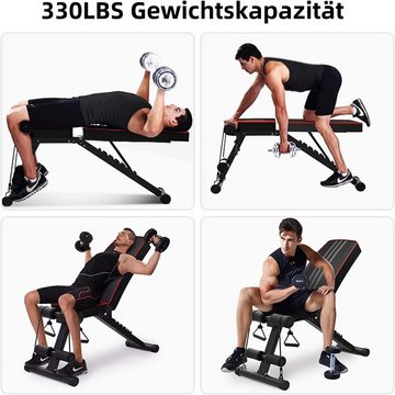 YOLEO Hantelbank Klappbare Hantelbank Training Fitness Bank Bauchtrainer bis 250kg