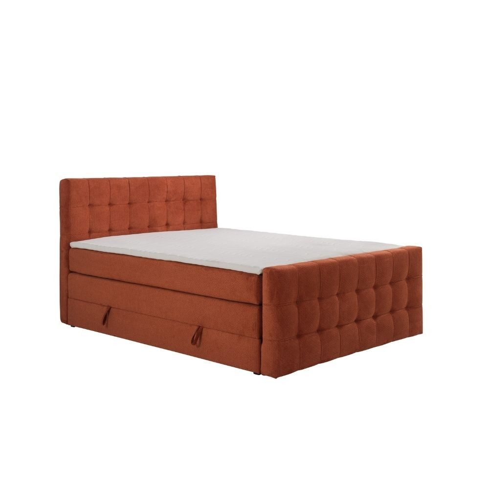 AN FURNITURE STORE Boxspringbett ROYAL mit Bettkasten, Topper, gepolstertes Kopfteil, Bonellmatratze, 120x200 Bett + Topper, Boxbett, 2 Bettkasten