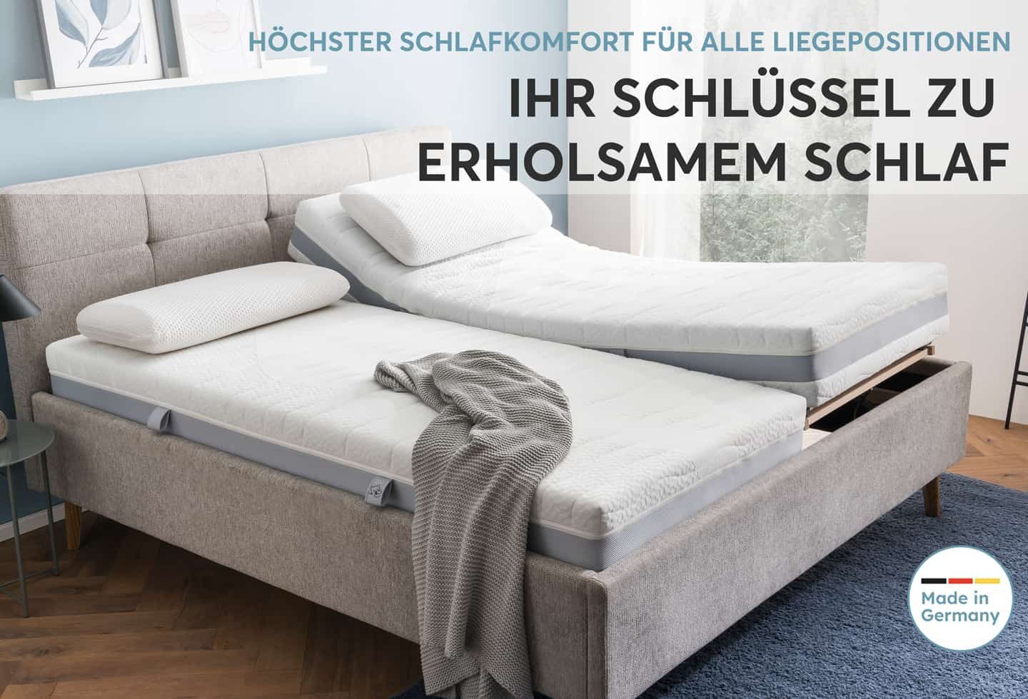 Komfortschaummatratze Comfortmatratze Komfort-MED mit RAVOTEX Funkti..., RAVENSBERGER Matratzen, 22 cm hoch, Ergonomisch, gute Stützkraft, 7 Zonen, Made in Germany