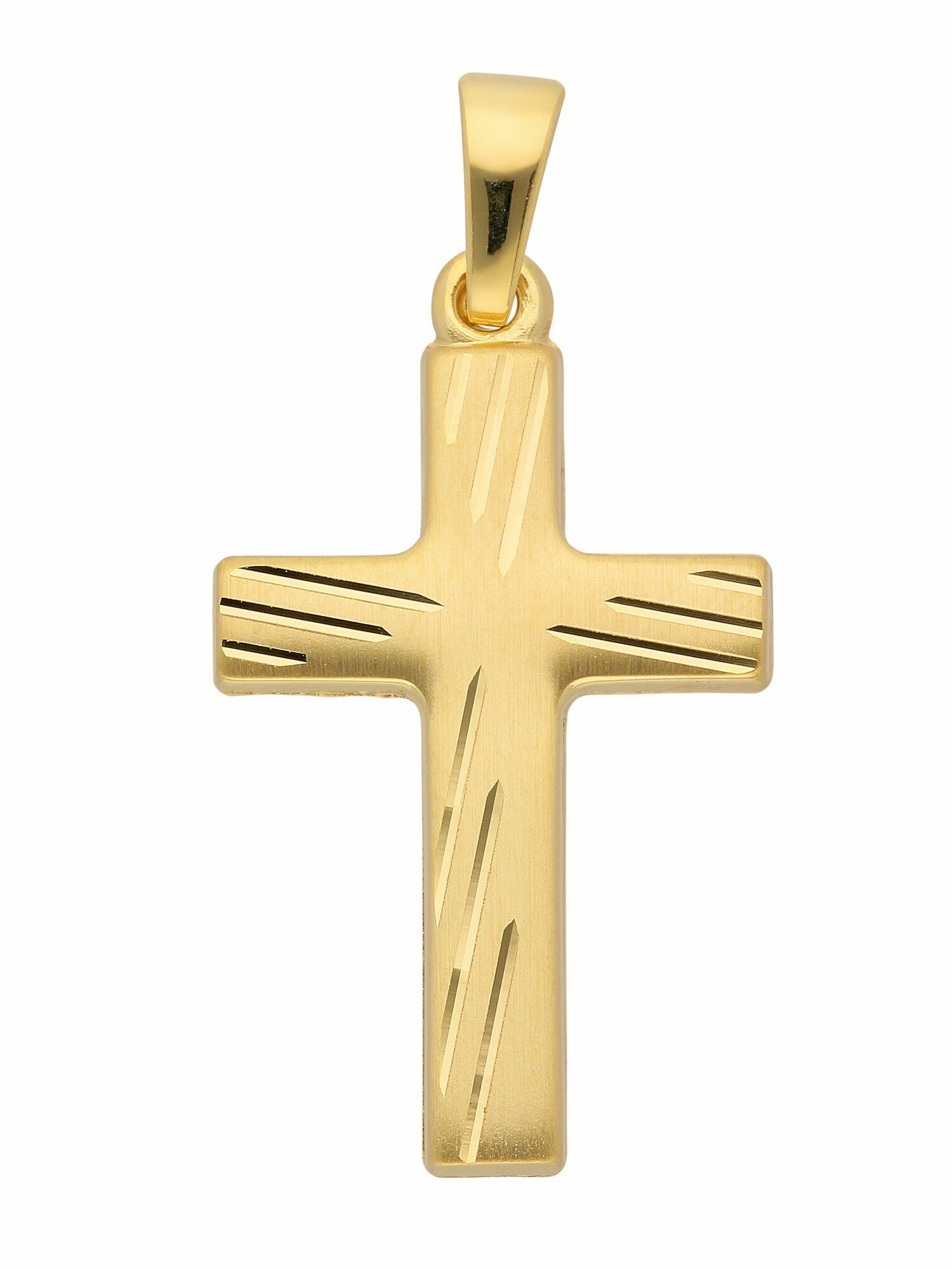 Kettenanhänger Adelia´s Damen Kreuz für Herren Anhänger, & Goldschmuck 333 Gold