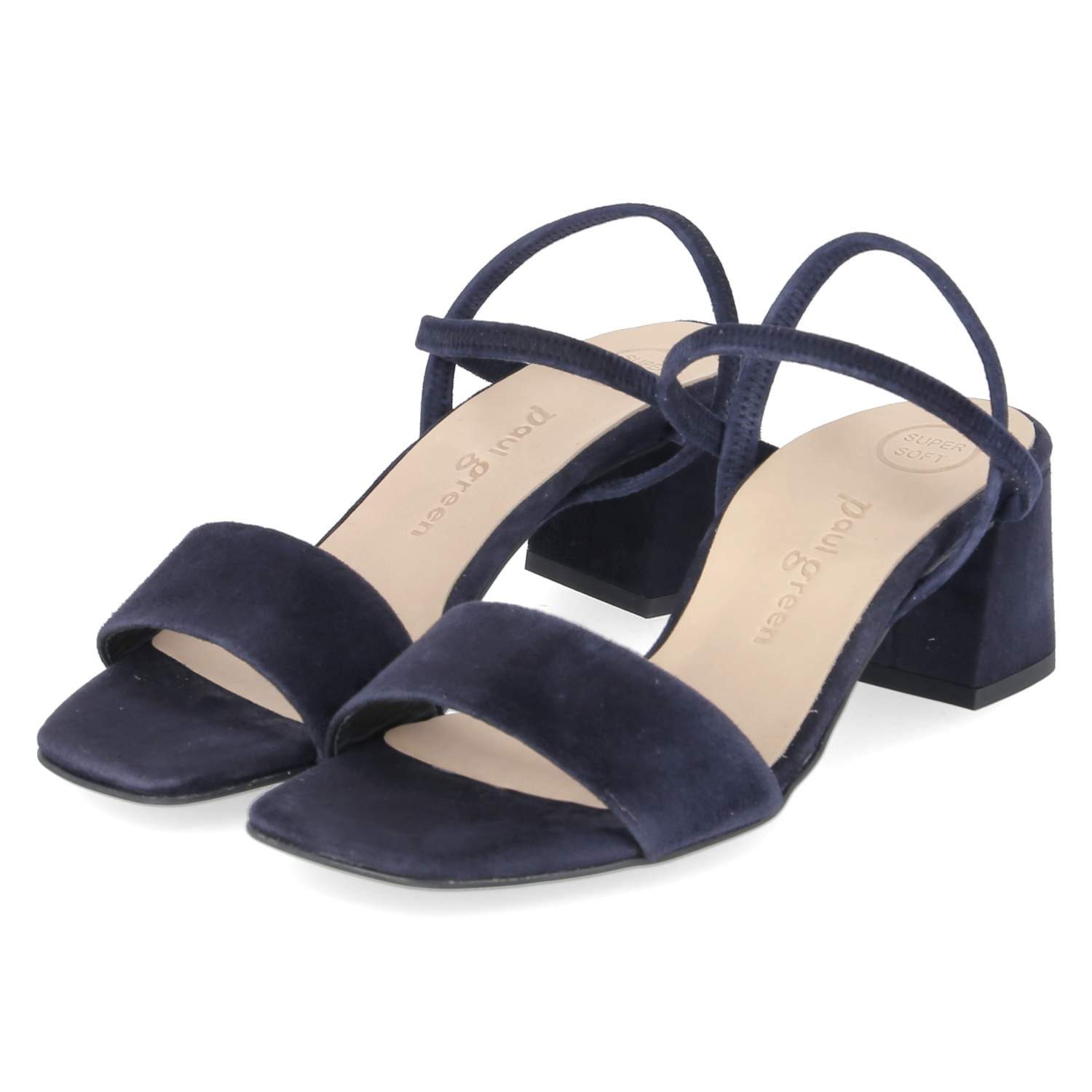 Paul Green Paul Green 6183-029 Damen Rauleder blau Sandalette