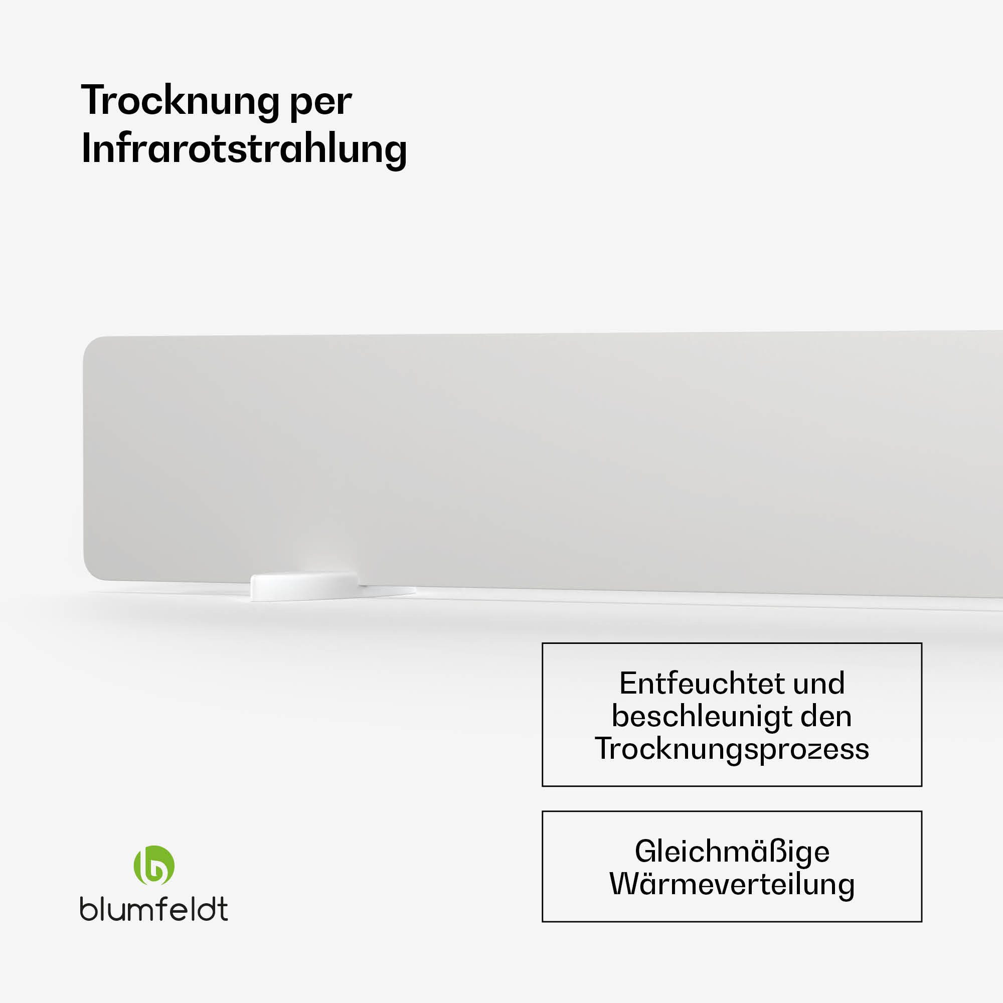 blumfeldt Heizkörper DryWave, Elektrische Infrarot-Wandtrockner 50 W Keramik