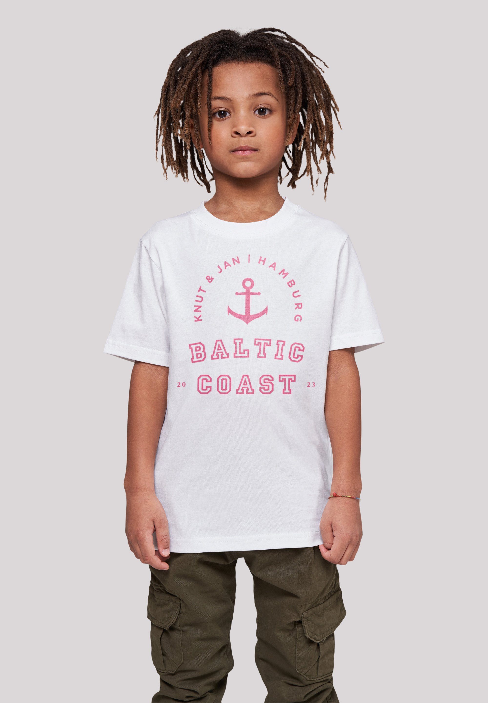 F4NT4STIC T-Shirt Baltic Coast Knut & Jan Hamburg Print weiß