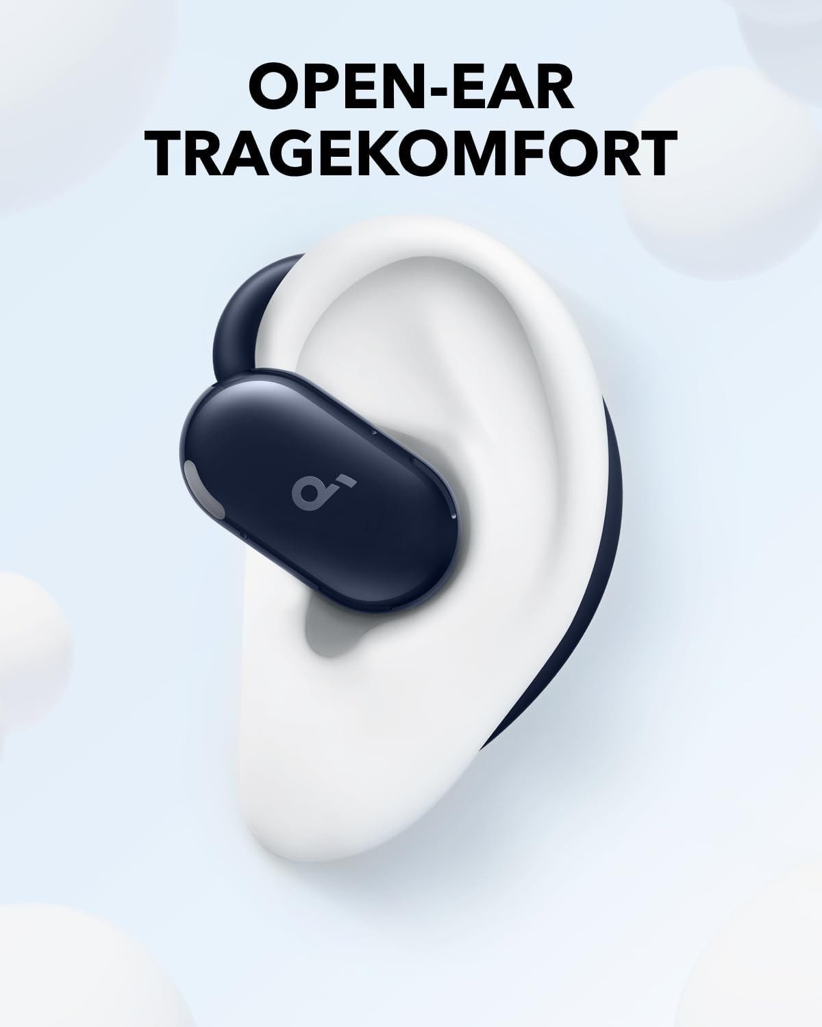 Anker soundcore by Anker V20i verstellbare Ohrhaken, BT 5.4 Open-Ear-Kopfhörer (Google Assistant, Siri, KI-gestützte Geräuschunterdrückung, BassUp™-Technologie) – Bild 4 von 4