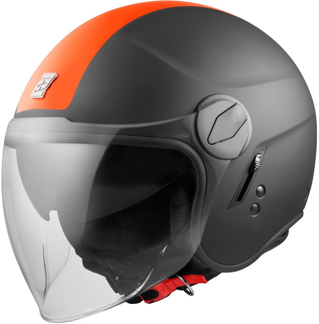 Bogotto Motorradhelm V595-1 Next Jethelm, integriertes Sonnenvisier