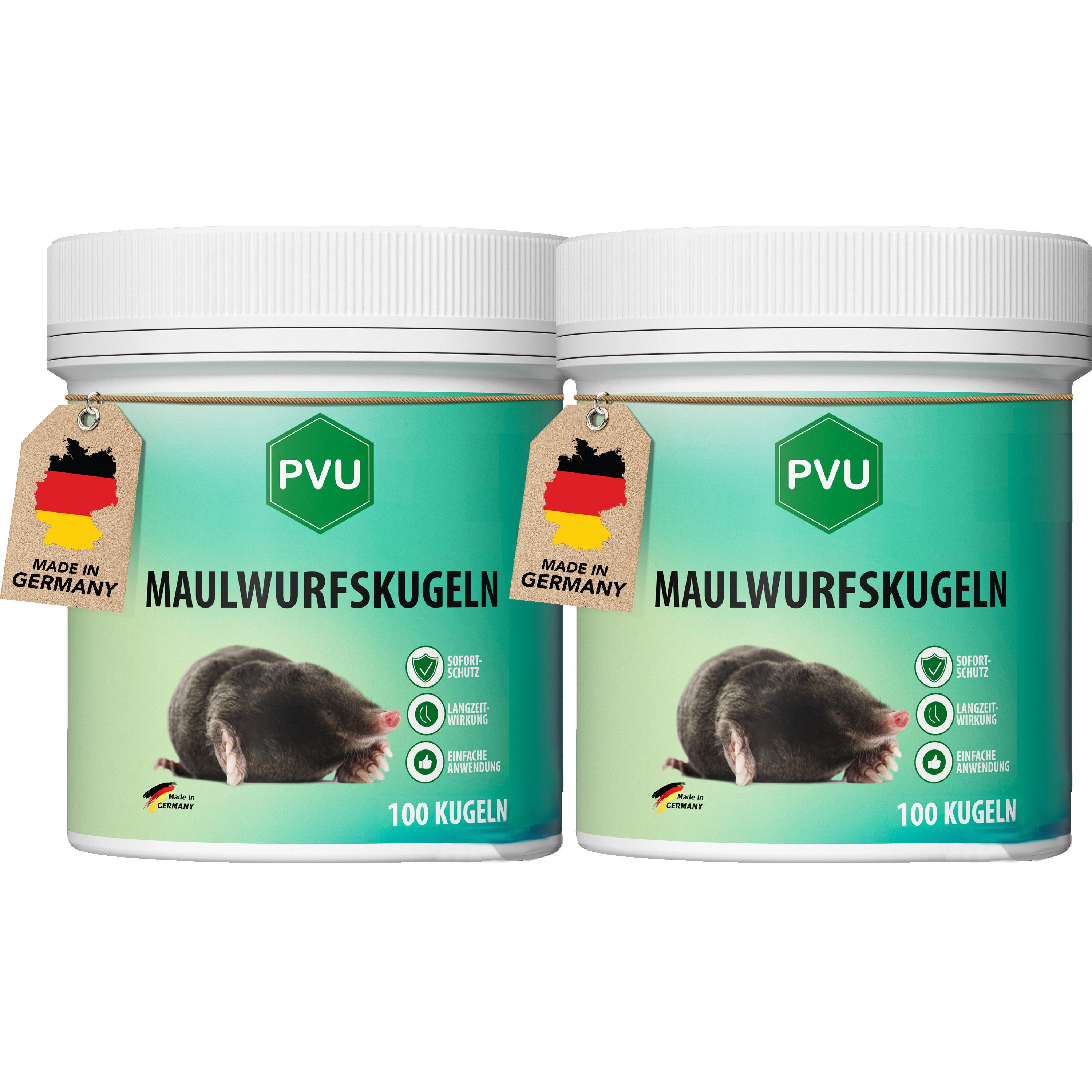Vergrämungsmittel Maulwurfkugeln, Maulwürfe vertreiben, MADE IN GERMANY