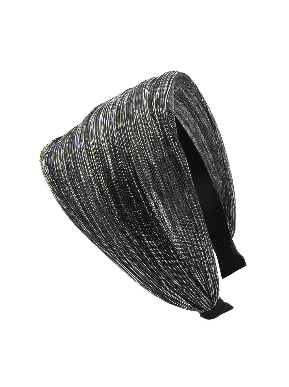 axy Haarreif Breiter Haarreif mit auffallenden Glitzerfäden in Tuchoptik, Damen Breiter Haarreif mit Glitzerfäden Haarband Haarreifen