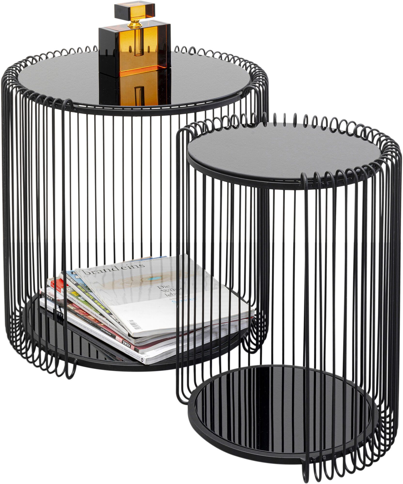 Beistelltisch Beistelltisch Wire Double Schwarz (2/Set)