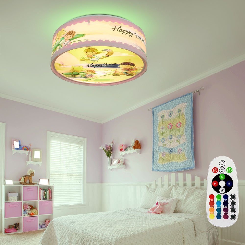Kinder Leuchtmittel Dekolicht, dimmbar bunt Spiel Decken Warmweiß, etc-shop Zimmer Leuchte inklusive, Farbwechsel, Lampe