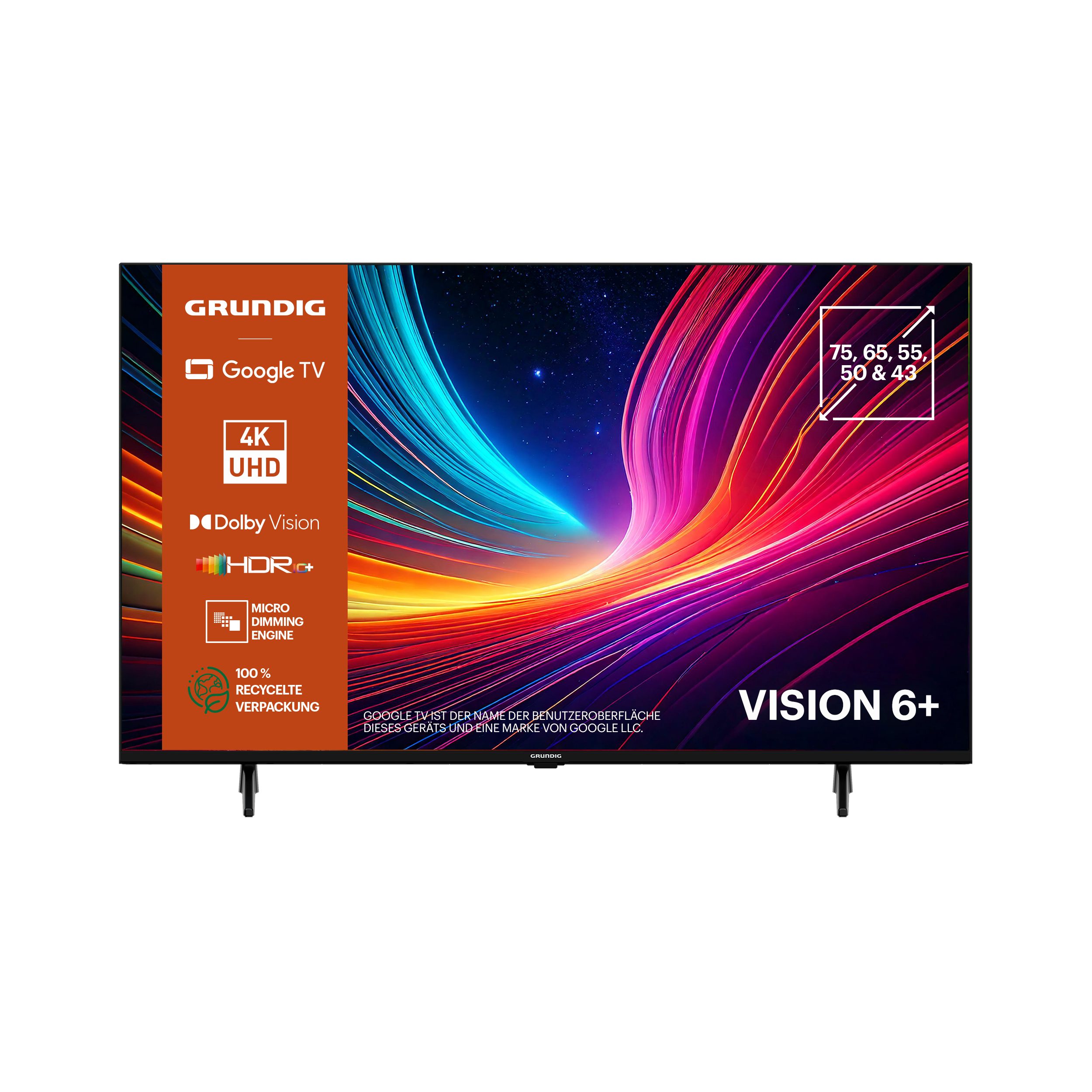 Grundig 55 VOE 74 LED-Fernseher (139 cm/43 Zoll, 4K Ultra HD, Google TV, Smart-TV, Dolby Vision)