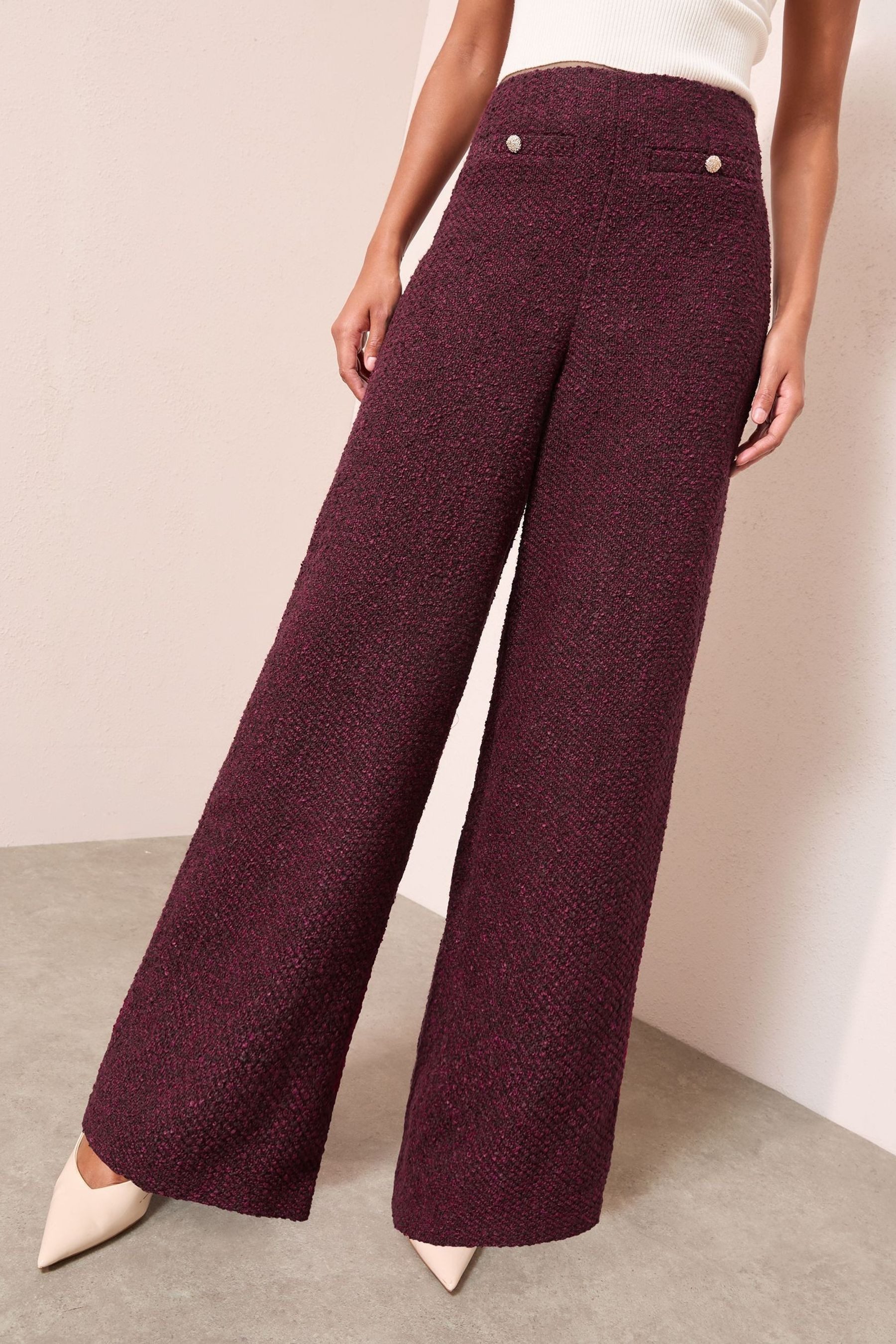 Friends Like These Palazzohose Friends Like These X Lucy Mecklenburgh Bouclé-Hose (1-tlg)