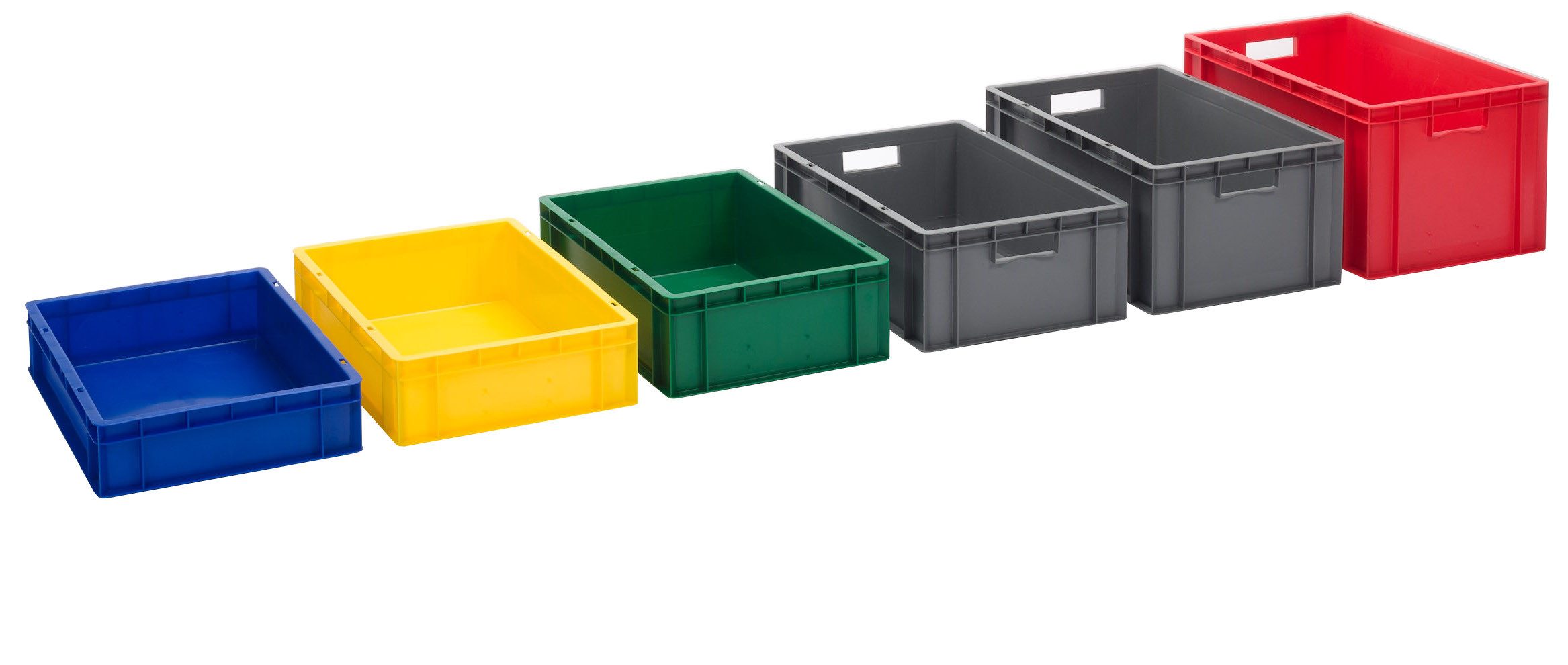 1a-Topstore Aufbewahrungsbox Designbox Eurobox Stapelbox mit transparentem Deckel, stapelbar, stabil