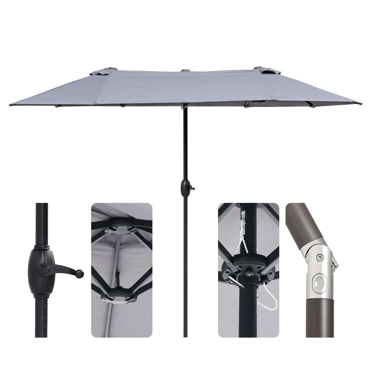 Sekey Sonnenschirm »Sekey Sonnenschirm 300 x 150 cm Aluminium