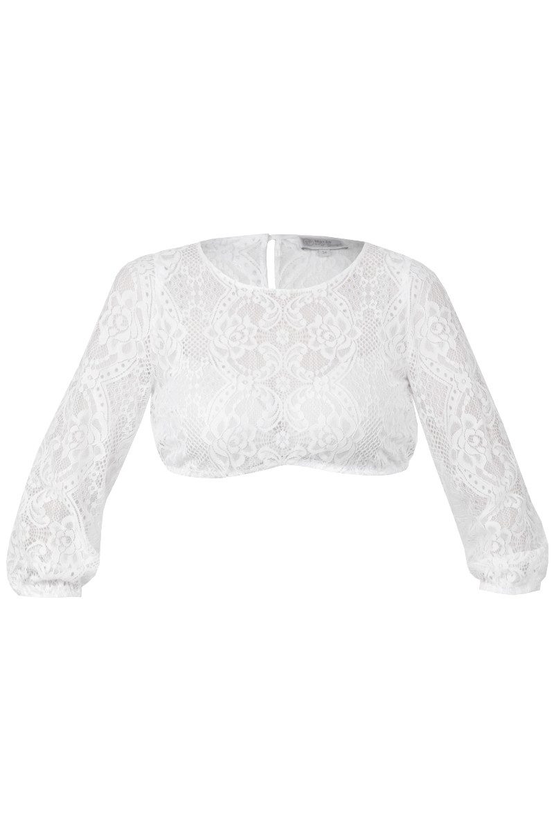 MarJo Dirndlbluse Dirndlbluse - RÖHRMOOS - offweiß