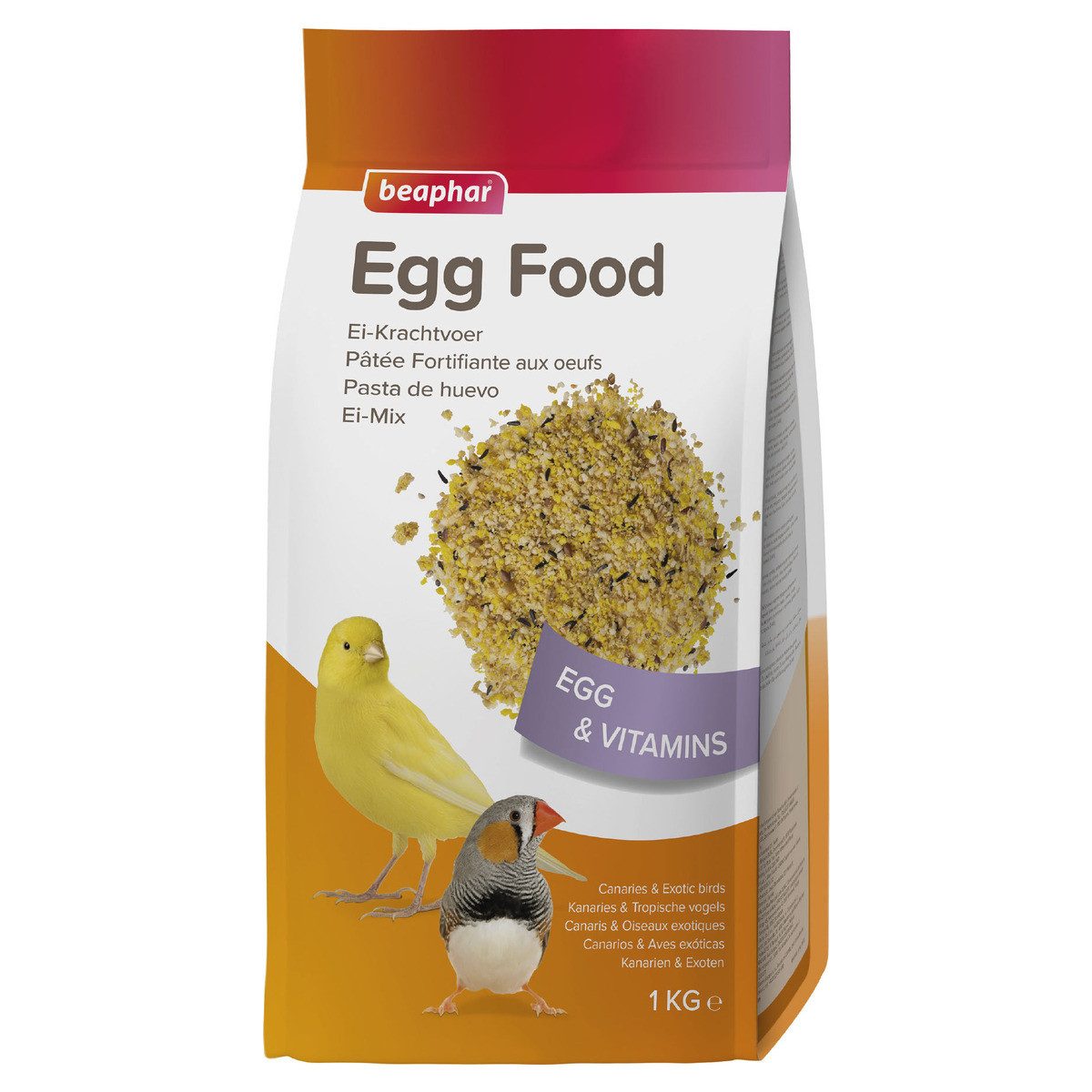 beaphar Ei-Mix für Kanarien & Exoten 1 kg, Trockenfutter für: Vogel