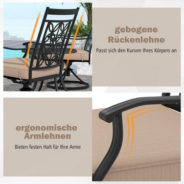 KOMFOTTEU Gartenstuhl Drehstuhl (2er Set), 360 Grad drehbar, bis 150kg