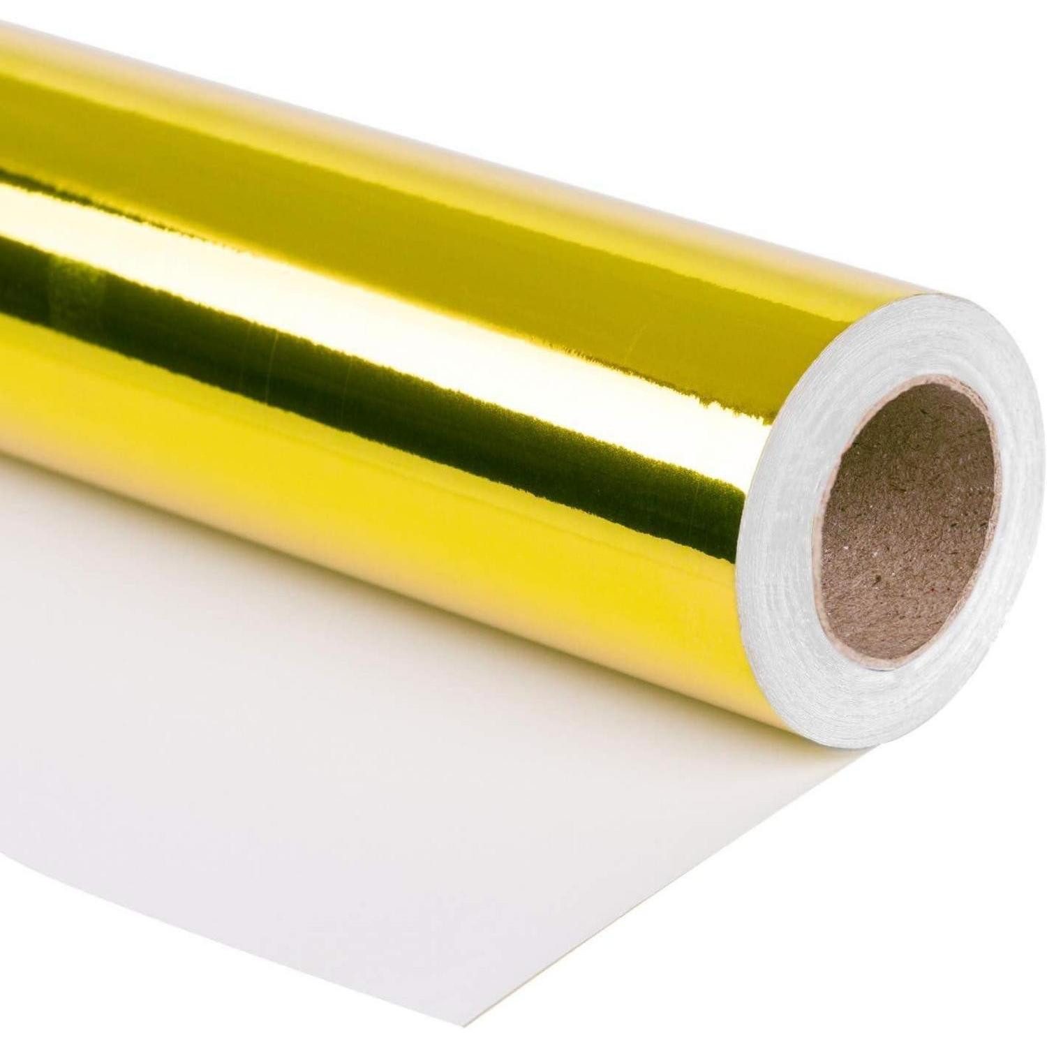 Geschenkpapier Geschenkpapier Gold Metallic Einfarbig Metallischer Spiegel - Gold