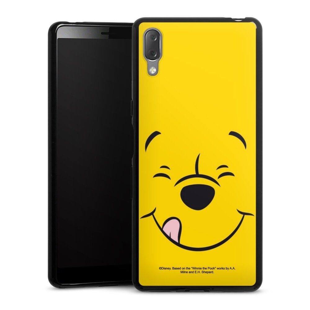 DeinDesign Handyhülle Winnie Puuh Offizielles Lizenzprodukt Disney Puuh Closeup, Sony Xperia L3 Silikon Hülle Bumper Case Handy Schutzhülle