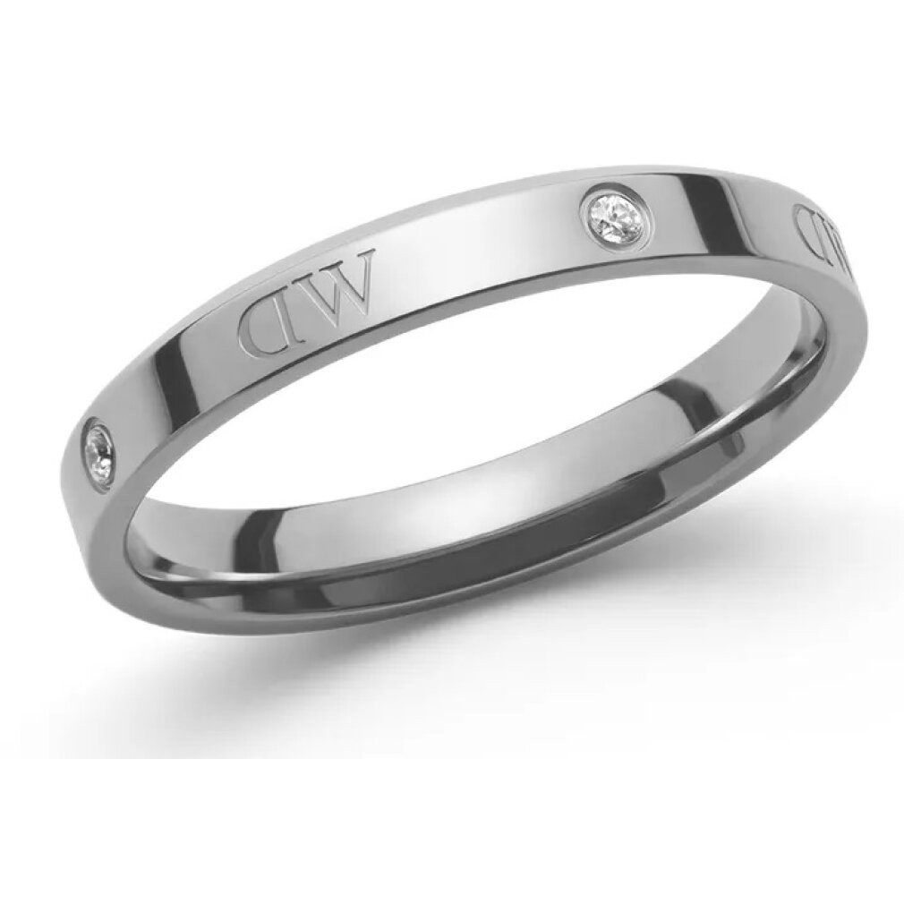 Daniel Wellington Fingerring Originaler Stahlring mit Kristallen Classic Lumine 52 mm