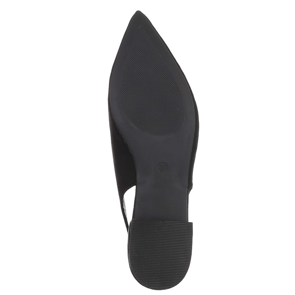 Ital-Design Eleganter Slingback Schuh mit verstellbarem Riemen Schnürpumps (91512372) Blockabsatz Schnür- & Riemchenpumps in Schwarz