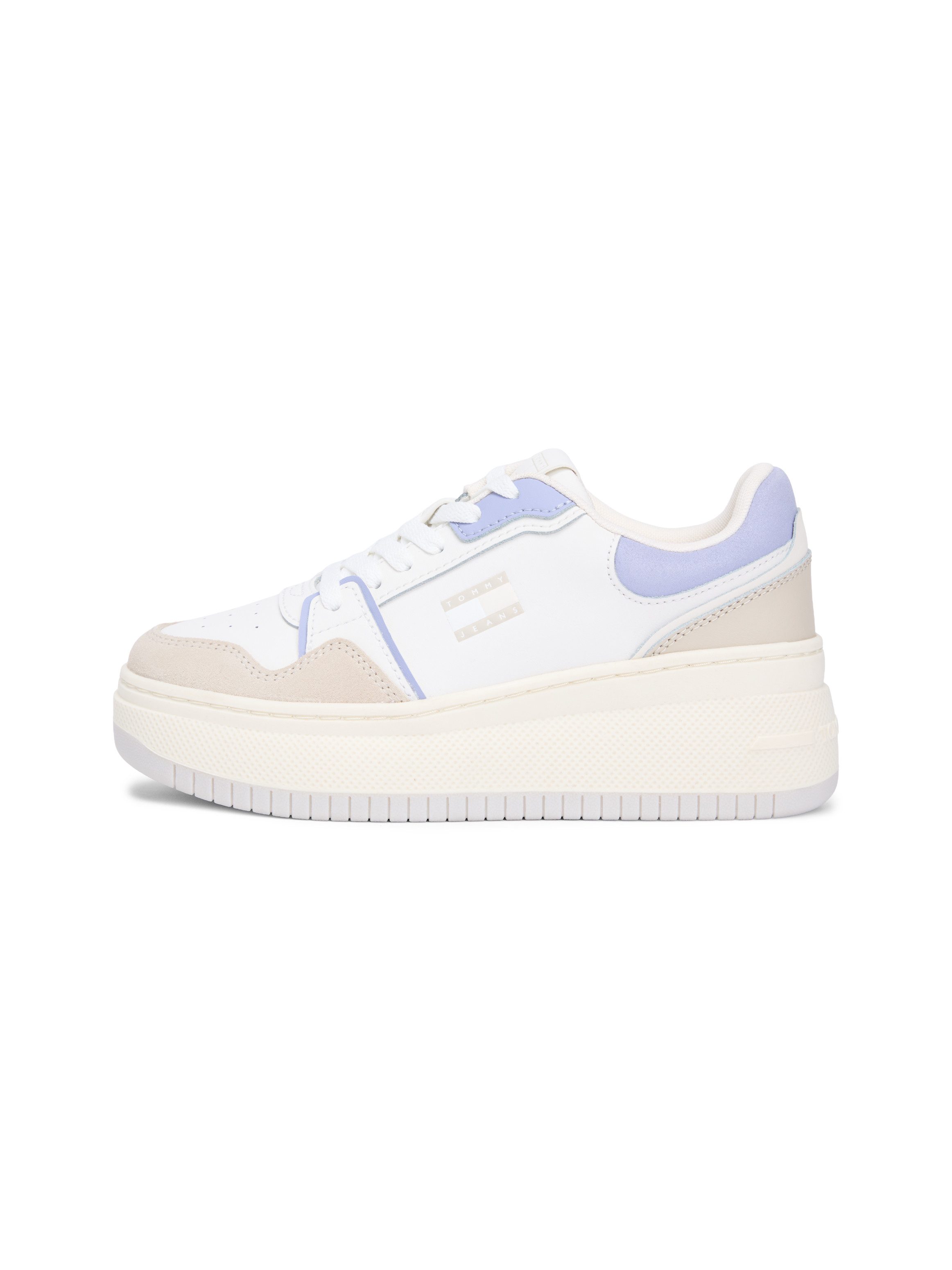 Tommy Jeans TJW RETRO BASKET FLATFORM Plateausneaker, Freizeitschuh, Halbschuh, Schnürschuh mit Kontrastbesätzen – Bild 5 von 5