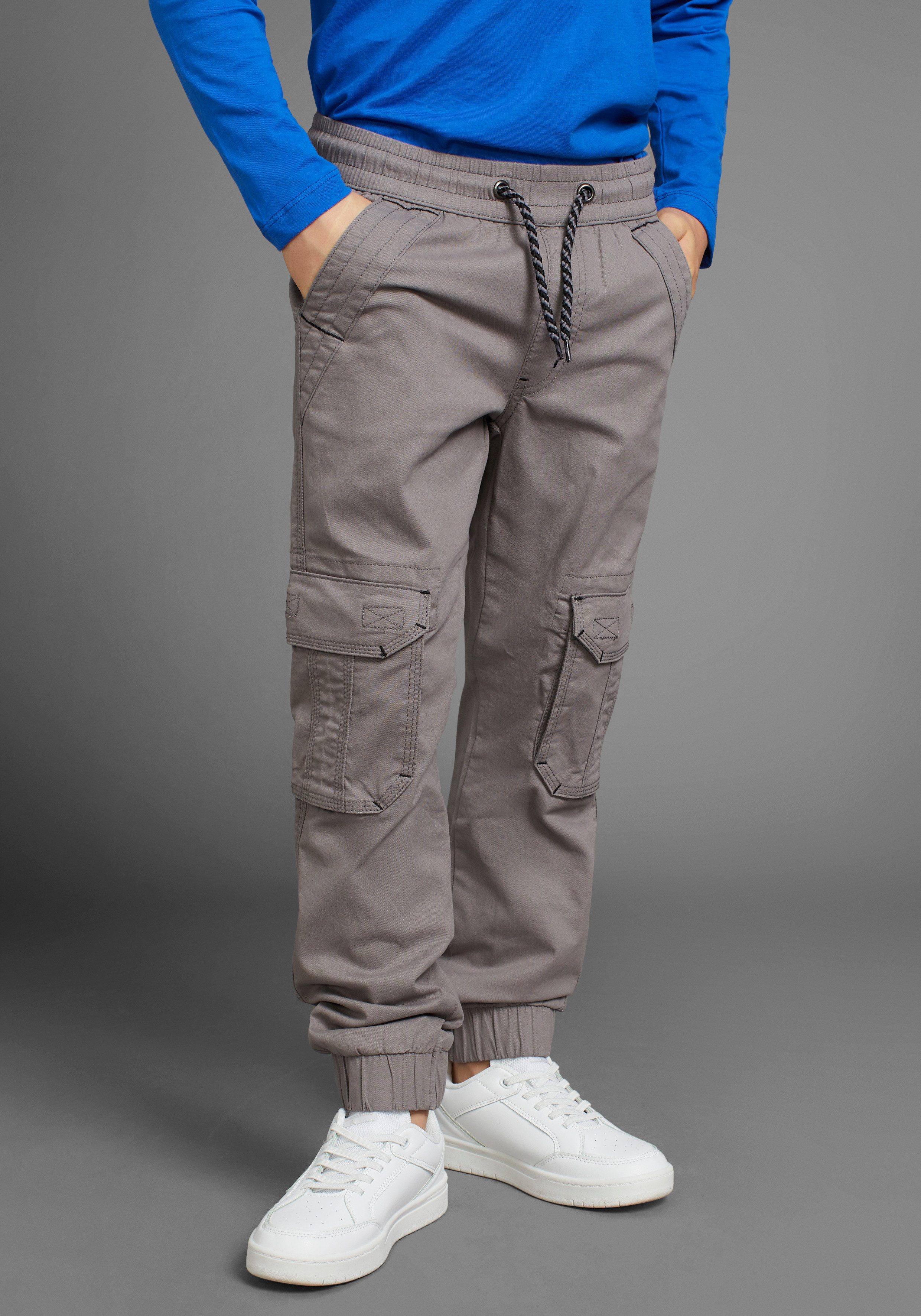 Cargohose, bequeme Schlupfform mit Stretch