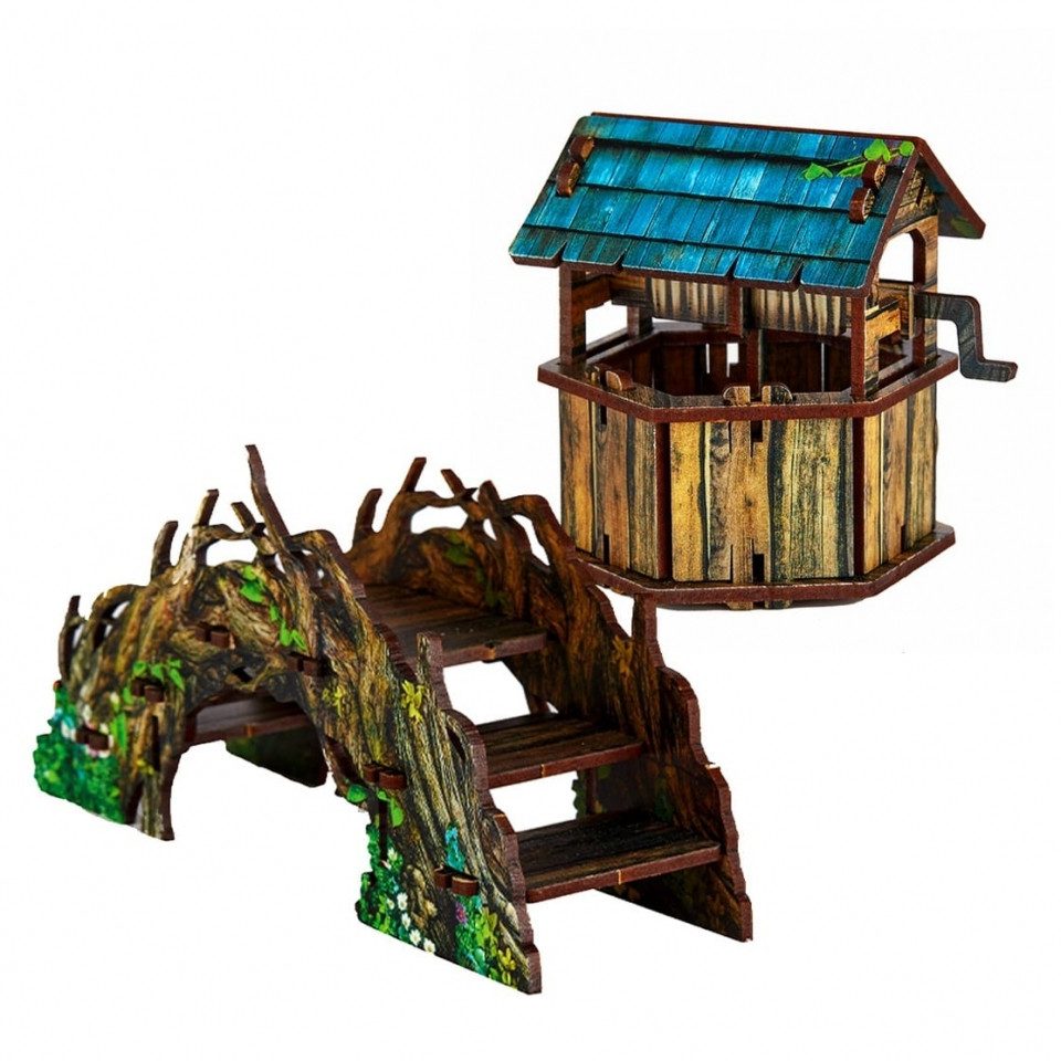 e-Raptor Spiel, Constructions Set - Forest Bridge & Well - englisch