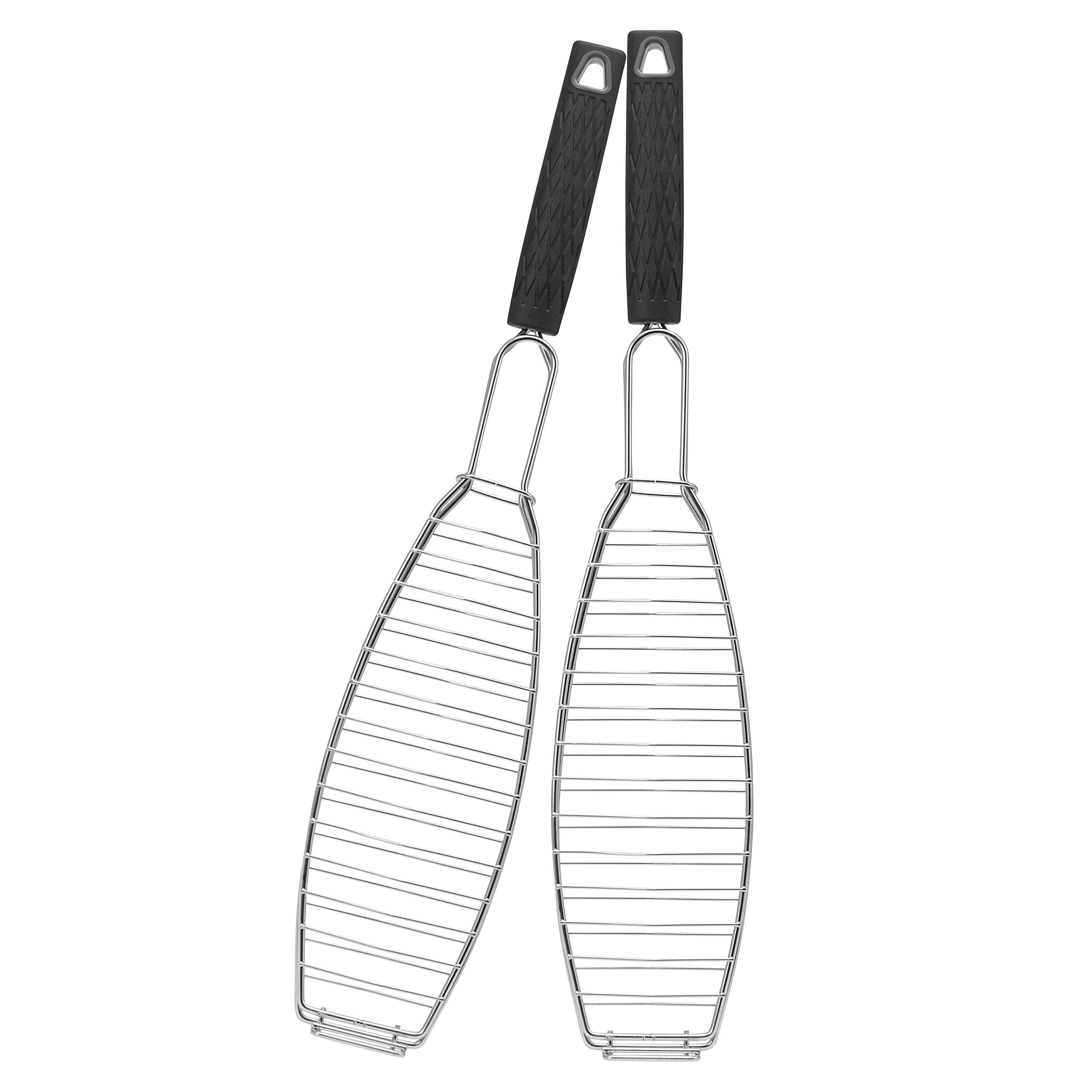 bremermann Fischpfanne Fisch-Grillhalter 2er Set Fischhalter, Fischgriller, Fischbräter