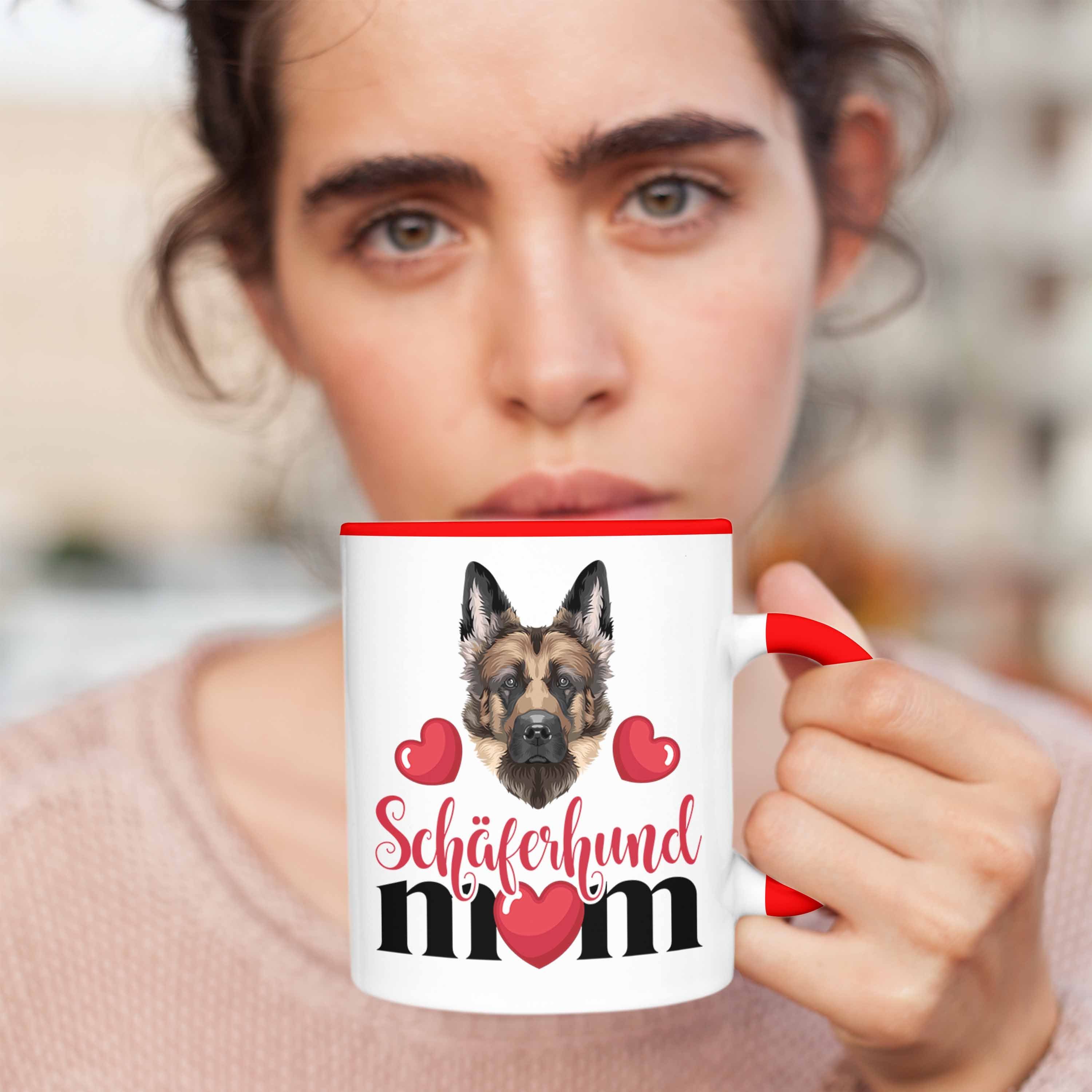 Trendation Tasse Schäferhund Besitzer Mom Lustiger Rot Geschenki Tasse Mama Spruch Geschenk