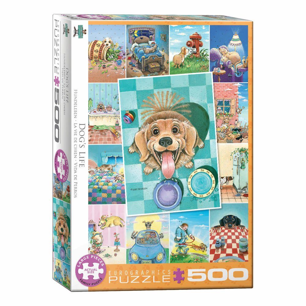 EUROGRAPHICS Puzzle Ein Hundeleben von Gary Patterson, 500 Puzzleteile