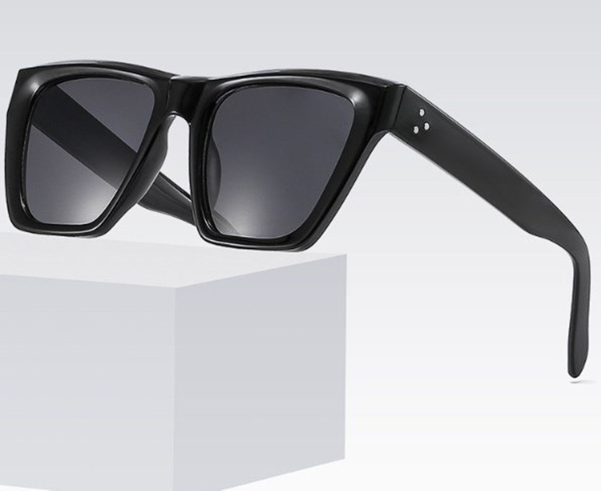 balck Quadratische Damen Sonnenbrille Style Trendy Sonnenbrille XDeer Sonnenbrillen Retro,Übergroße