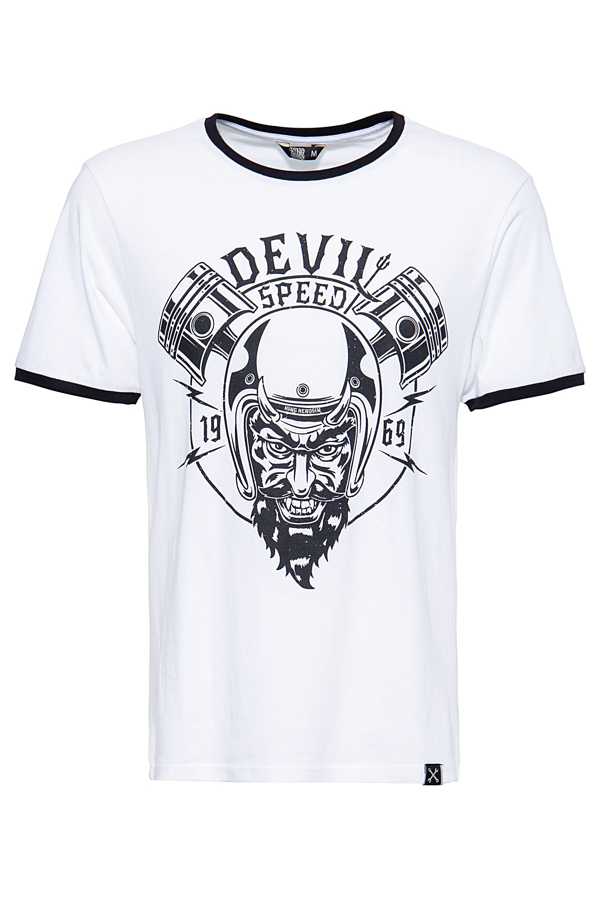 KingKerosin T-Shirt Speed Devil in angesagter Ringer Optik