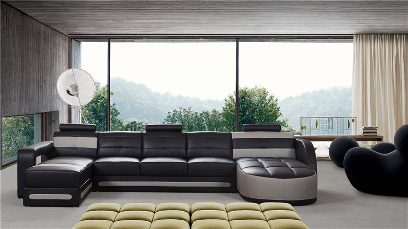 Design Sitz Garnitur Sofa Ecksofa Couch Polster Made Couch in Eck Ecke Luxus, Europe JVmoebel