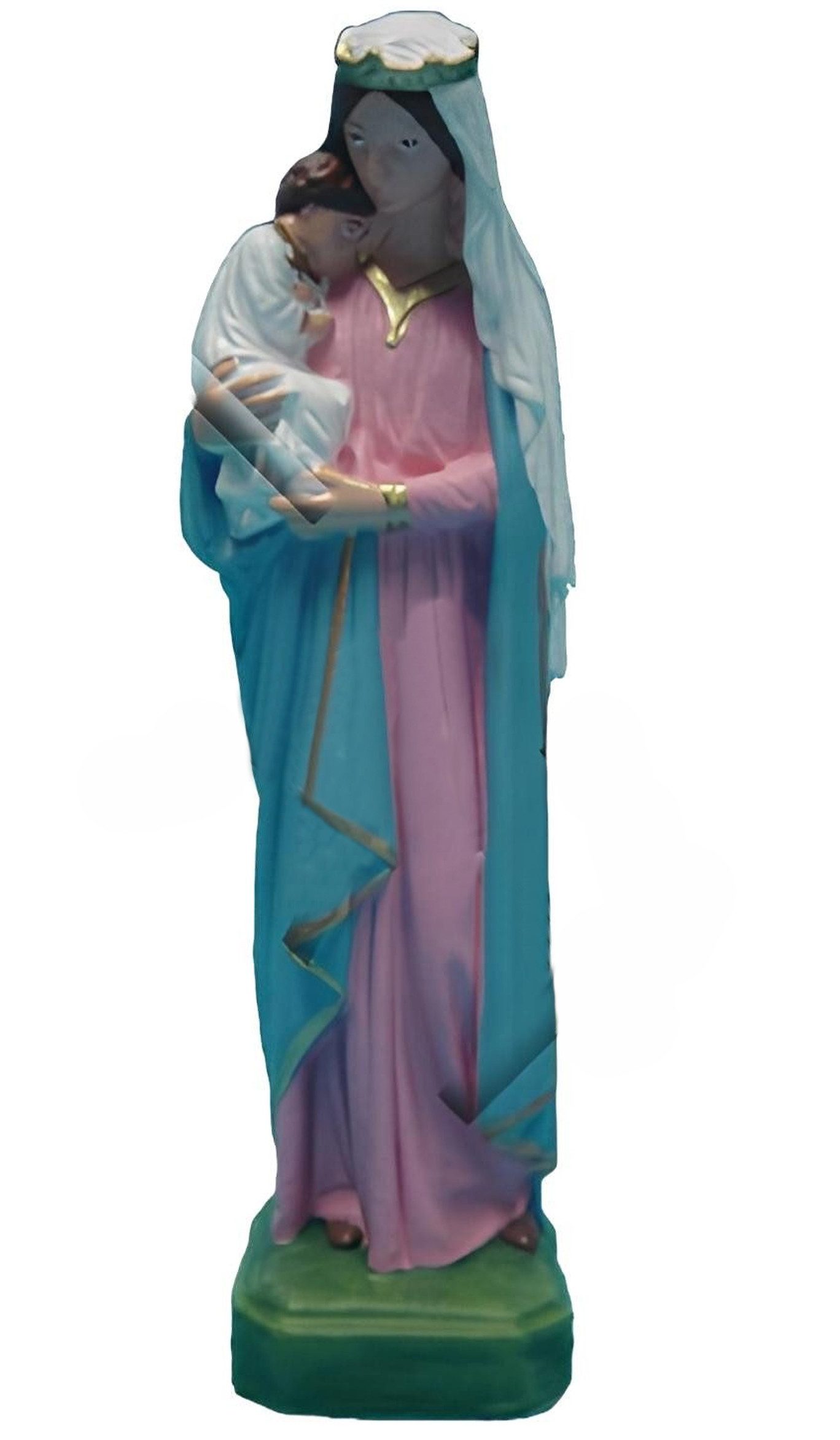Xlmoebel Skulptur Gartenfigur Mutter mit Kind aus hochwertigem Material (Heiligenfiguren Material: Kunststoff 31 cm Höhe), Hergestellt in Europa