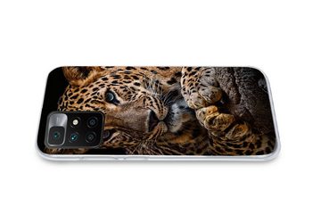 MuchoWow Handyhülle Wildtiere - Panther - Porträt - Schwarz - Tiere, Phone Case, Handyhülle Xiaomi Redmi 10, Silikon, Schutzhülle