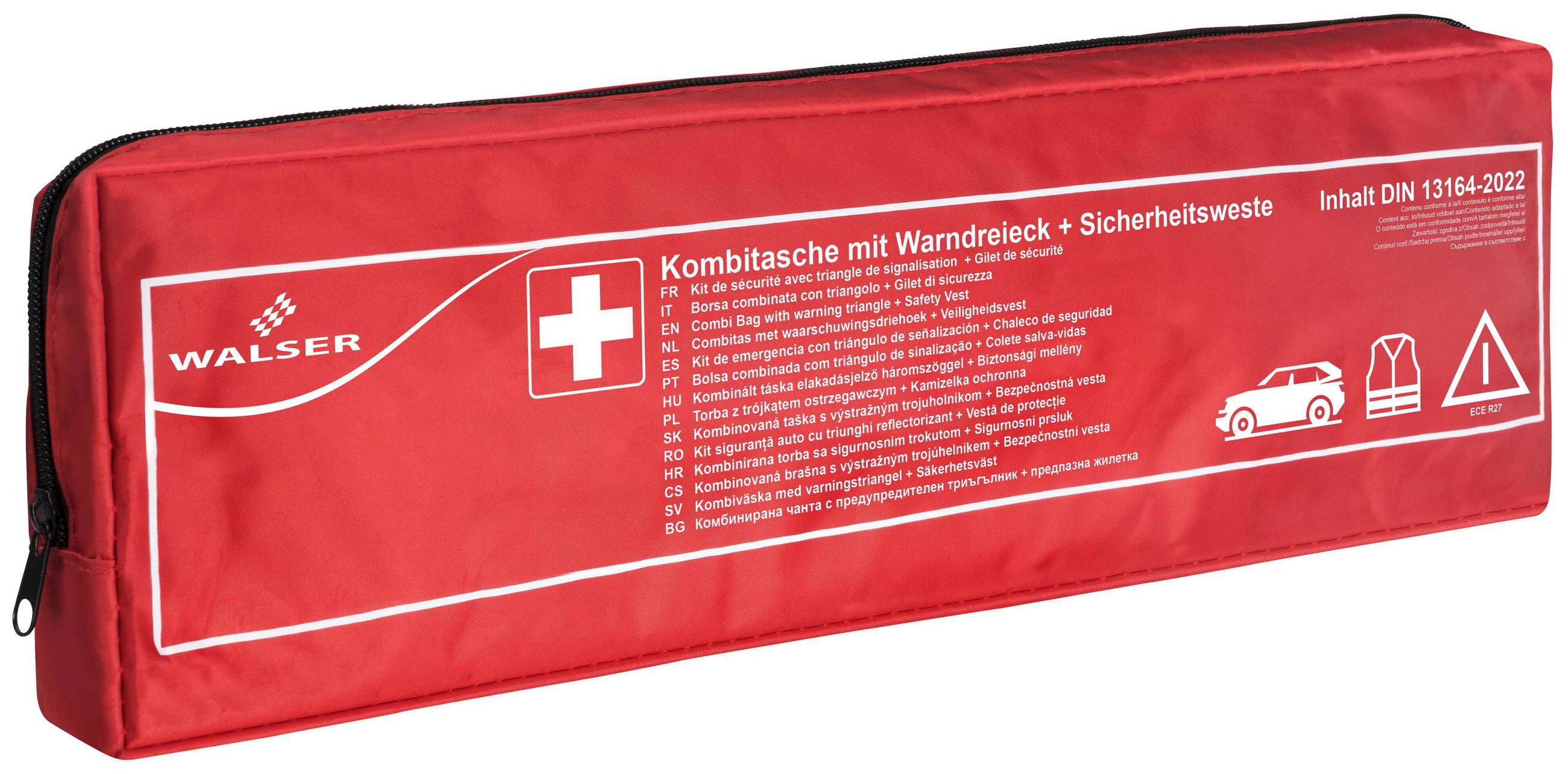 WALSER KFZ-Verbandkasten KFZ Verbandstasche Kombi 3, (1 Set)