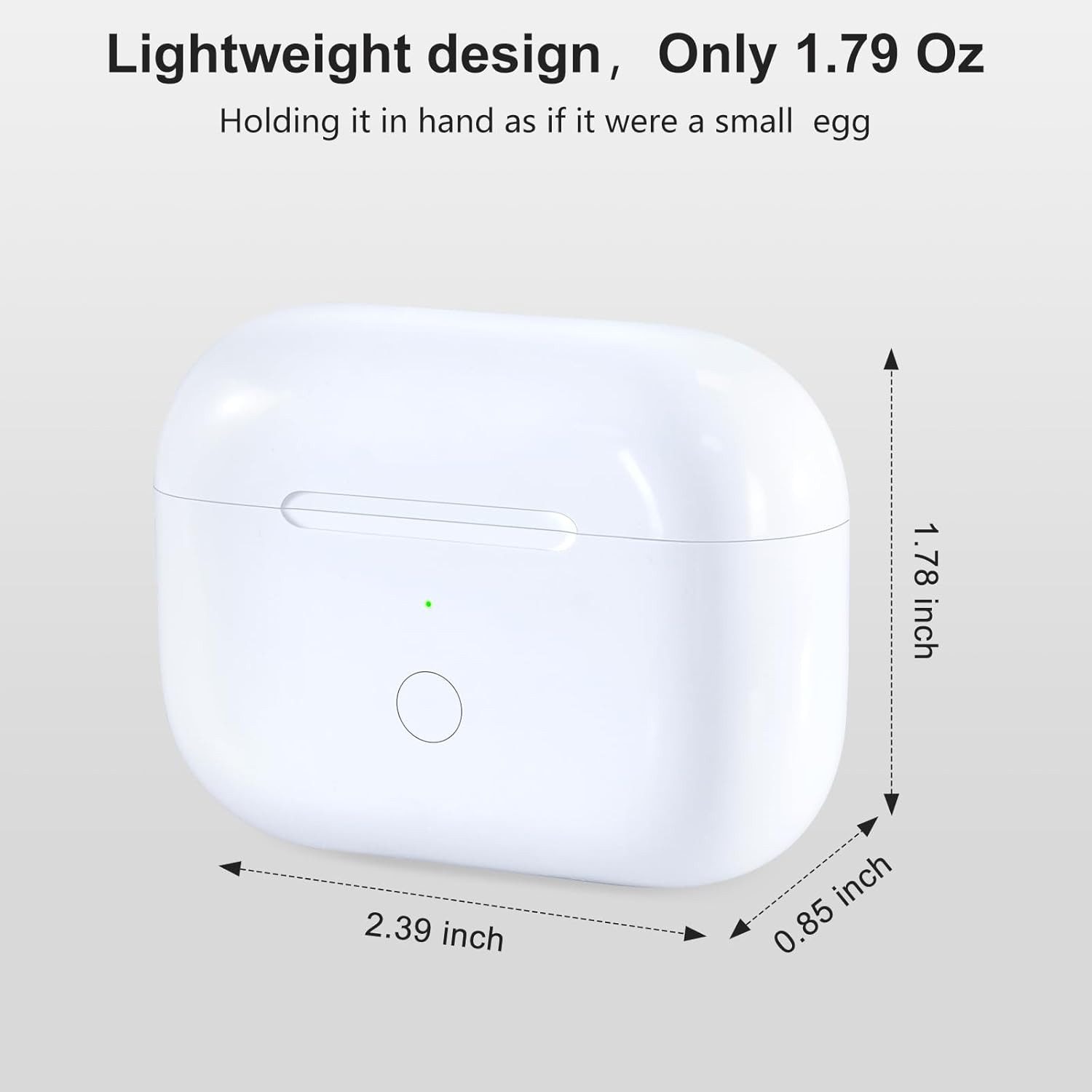 Athlix Ladecase Ersatz für AirPods Pro 1 & 2, USB-C Wireless Charging Case Kopfhörer (15 Min Schnellladung, Pop-Up-Kopplung, Batterieanzeige) – Bild 4 von 5