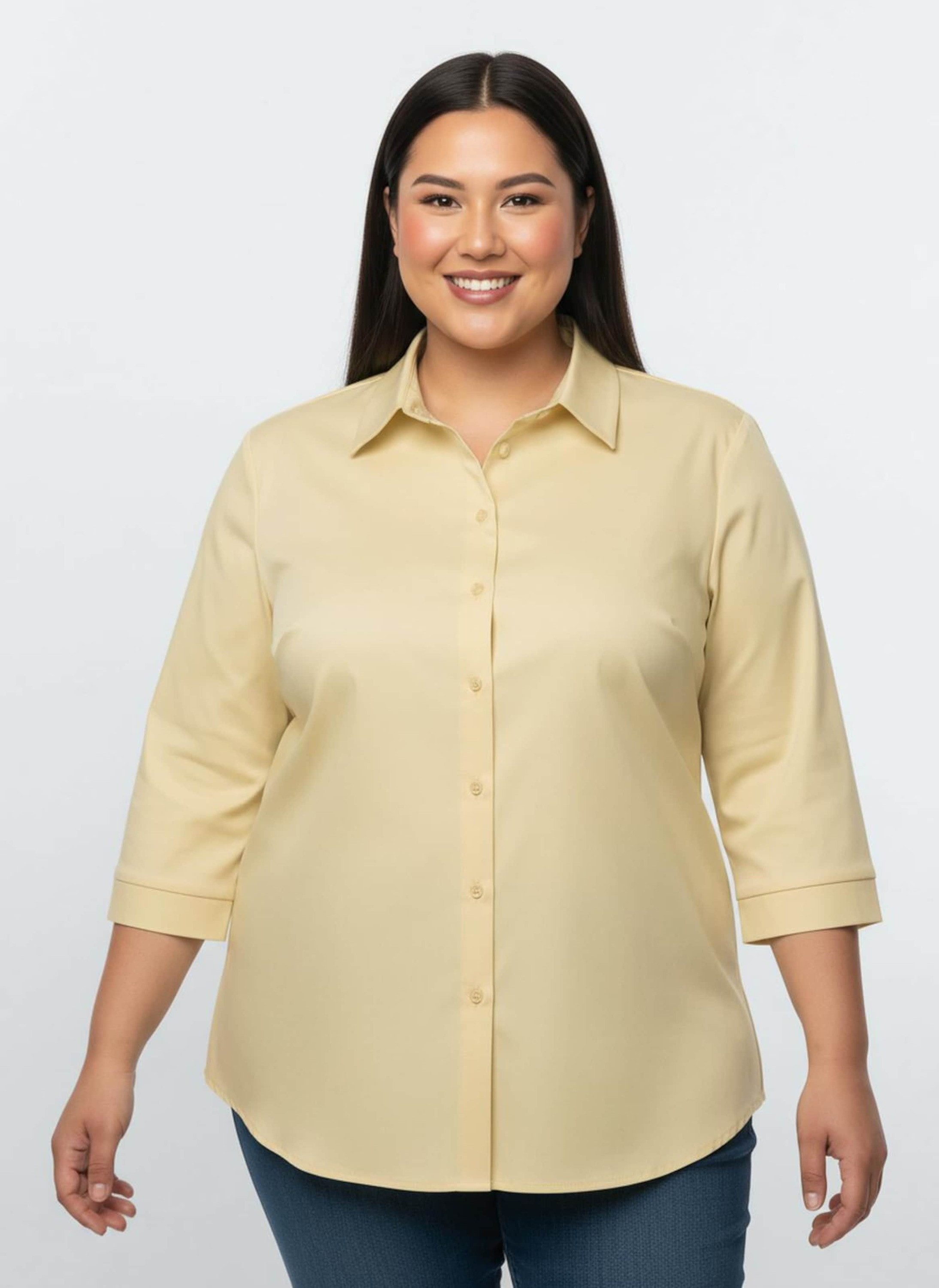 Sieh an! Klassische Bluse Bluse 3/4-Arm