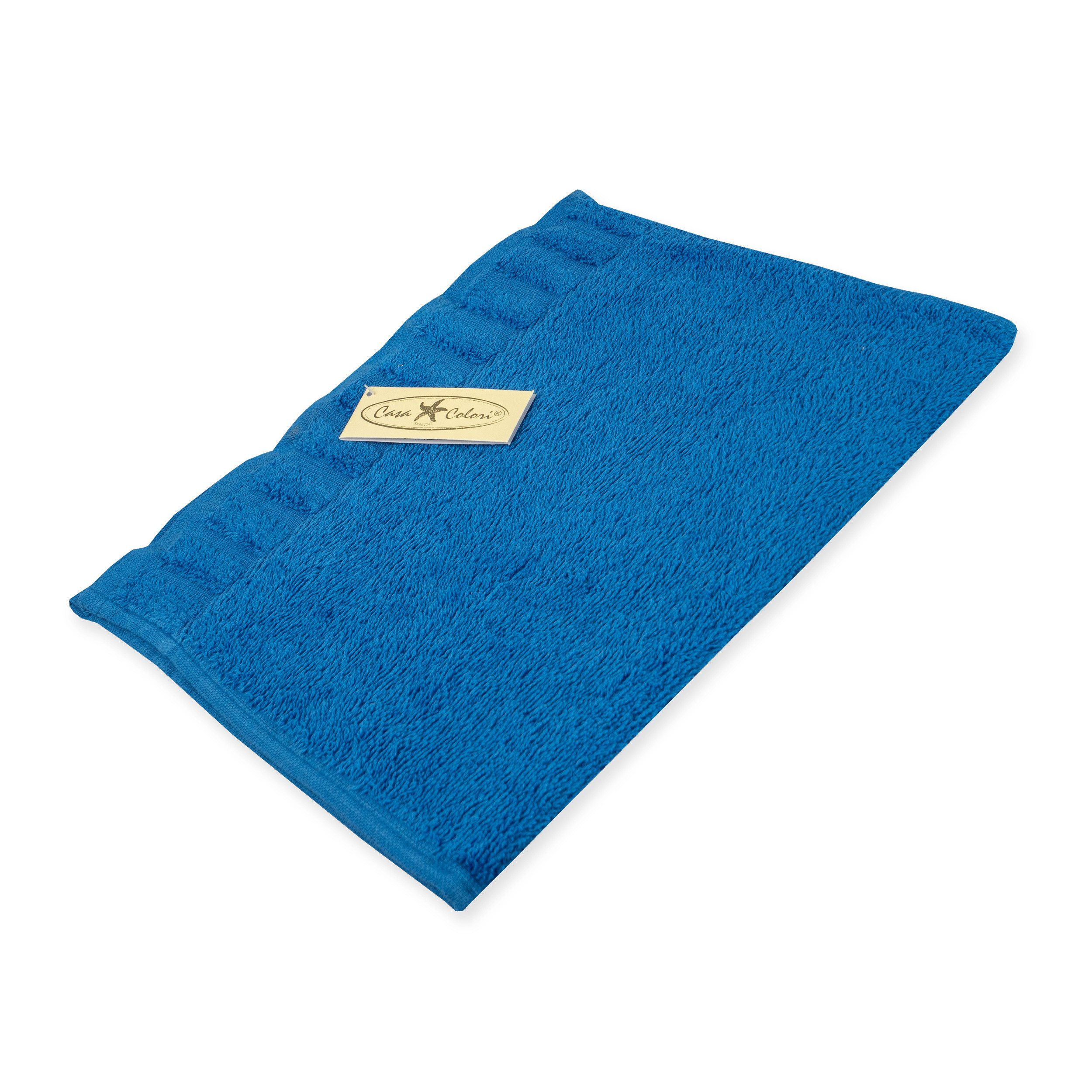 Casa Colori Gästehandtuch Uni, Frottier (1-St), Hohe Farbbrillanz, Einfache Pflege