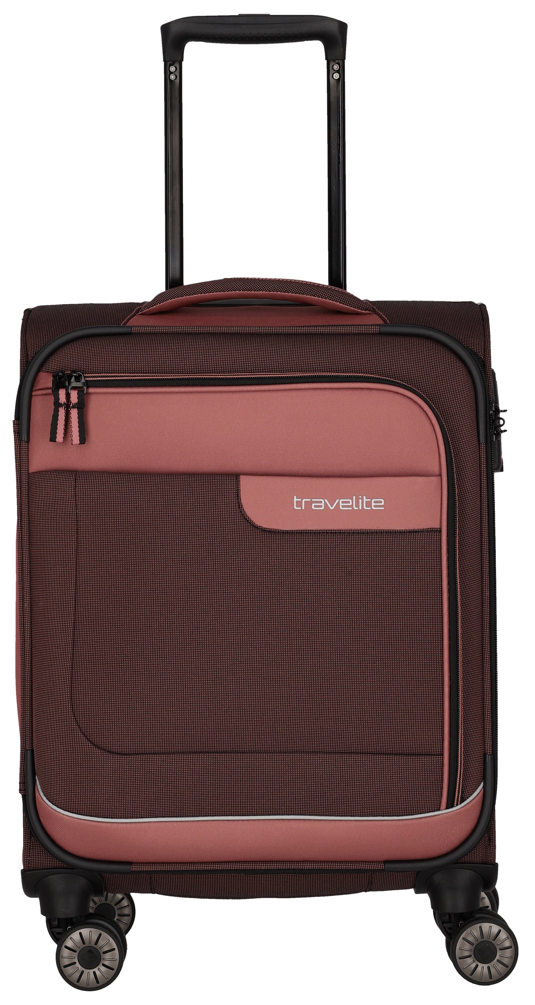 travelite Weichgepäck-Trolley VIIA, verschiedene Größen und Farben, 4 Rollen, Reisegepäck Trolley Koffer Weichgepäck TSA Schloss