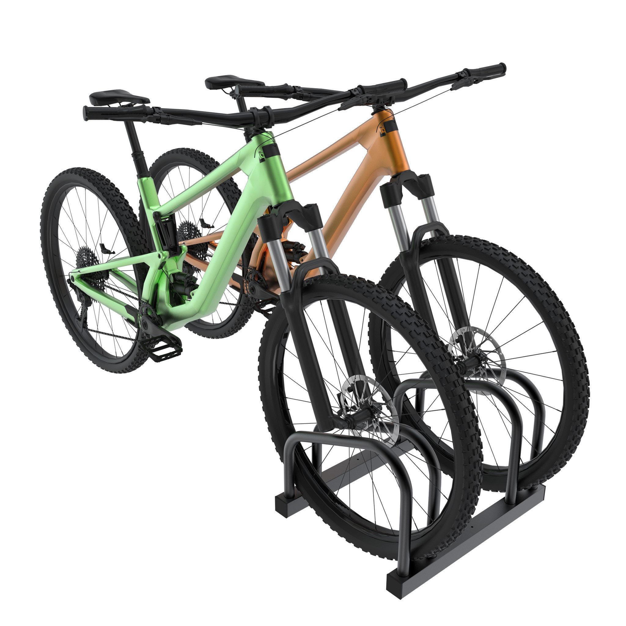 FIVMEN Fahrradständer Fahrradhalter Mehrfachständer Fahrradparker Radabstand Fahrradparker (Für 2 Fahrräder / Für 4 Fahrräder / Für 6 Fahrräder / Für 8 Fahrräder), für 30-65mm Reifenbreite Bügelparker, Boden Wand Montage
