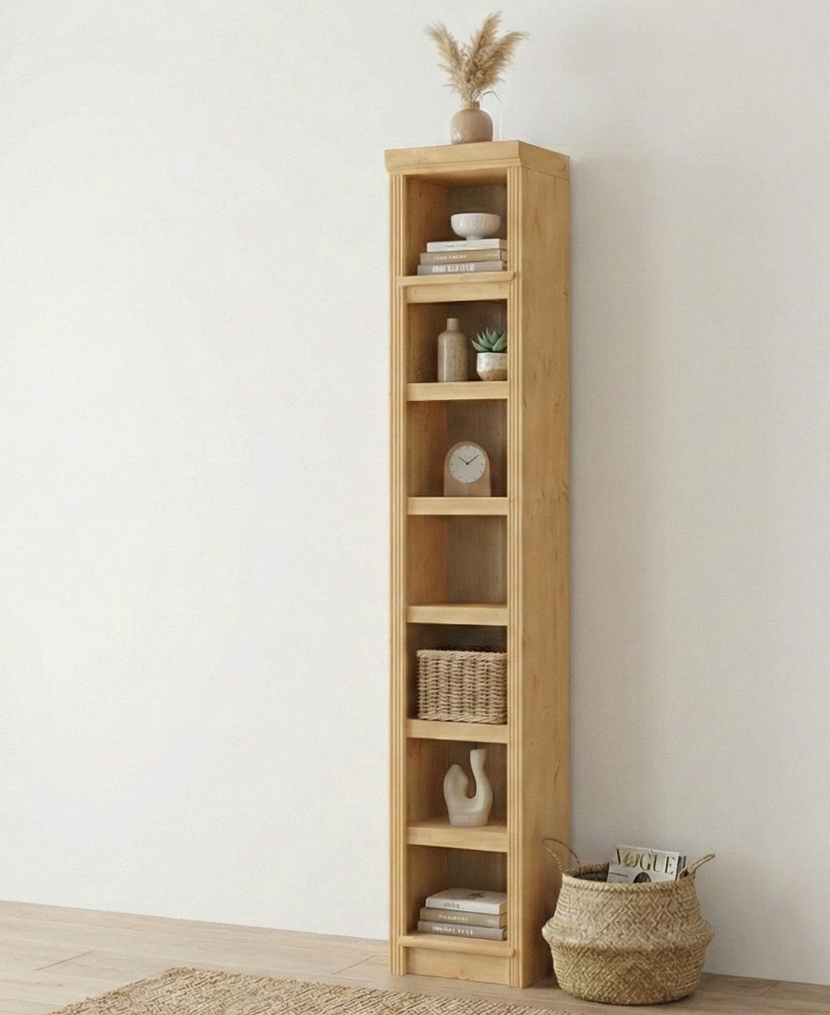 OTTO home Bücherregal Soeren Regal B/T/H: 40/29/220 cm, Kiefer FSC®-zertifiziert, 7 Fächer und 6 Einlegeböden