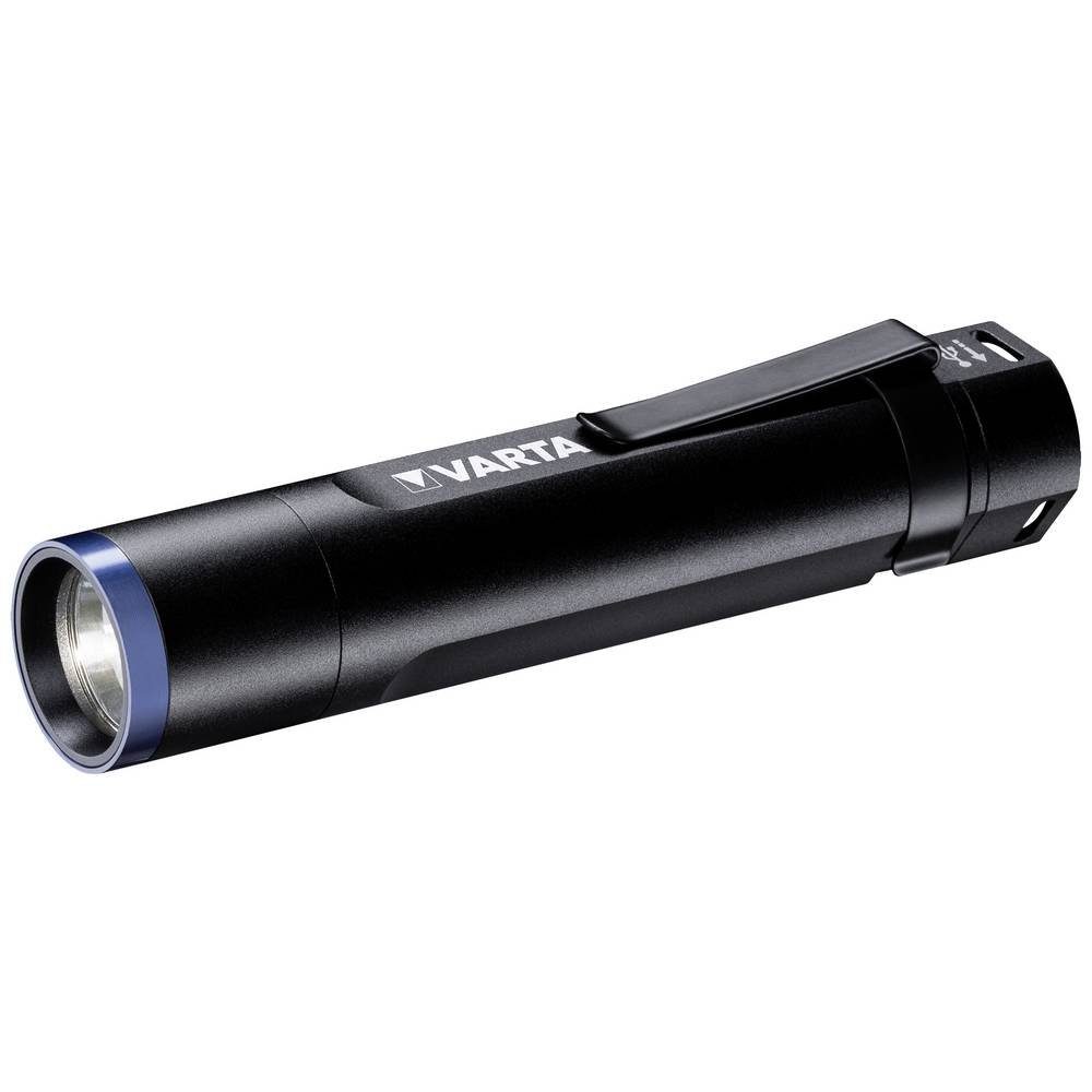 VARTA Taschenlampe mit Akku, mit Gürtelclip, mit USB-Schnittstelle, verstellbar