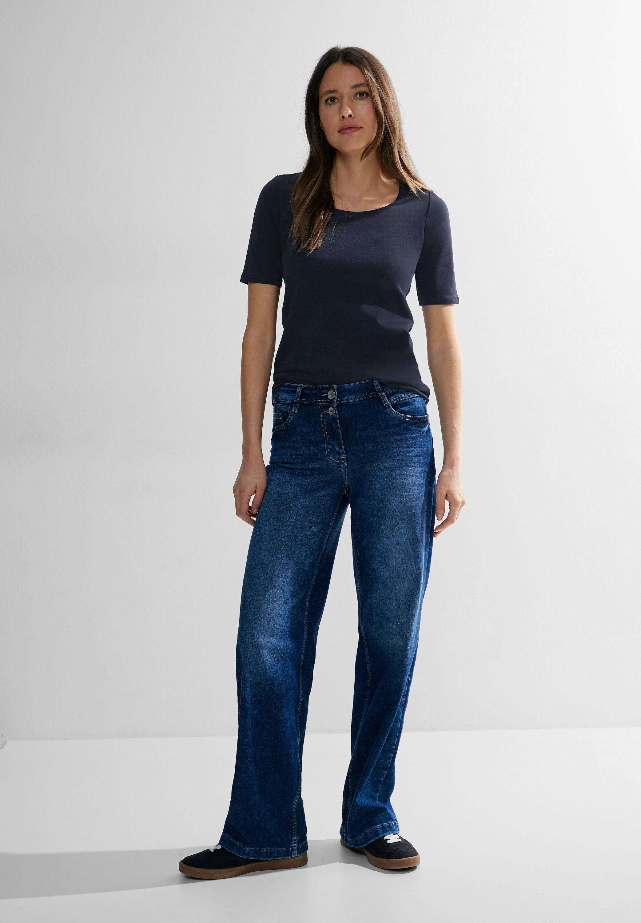 CECIL T-Shirt Style Lena mit klassischem Rundhalsausschnitt