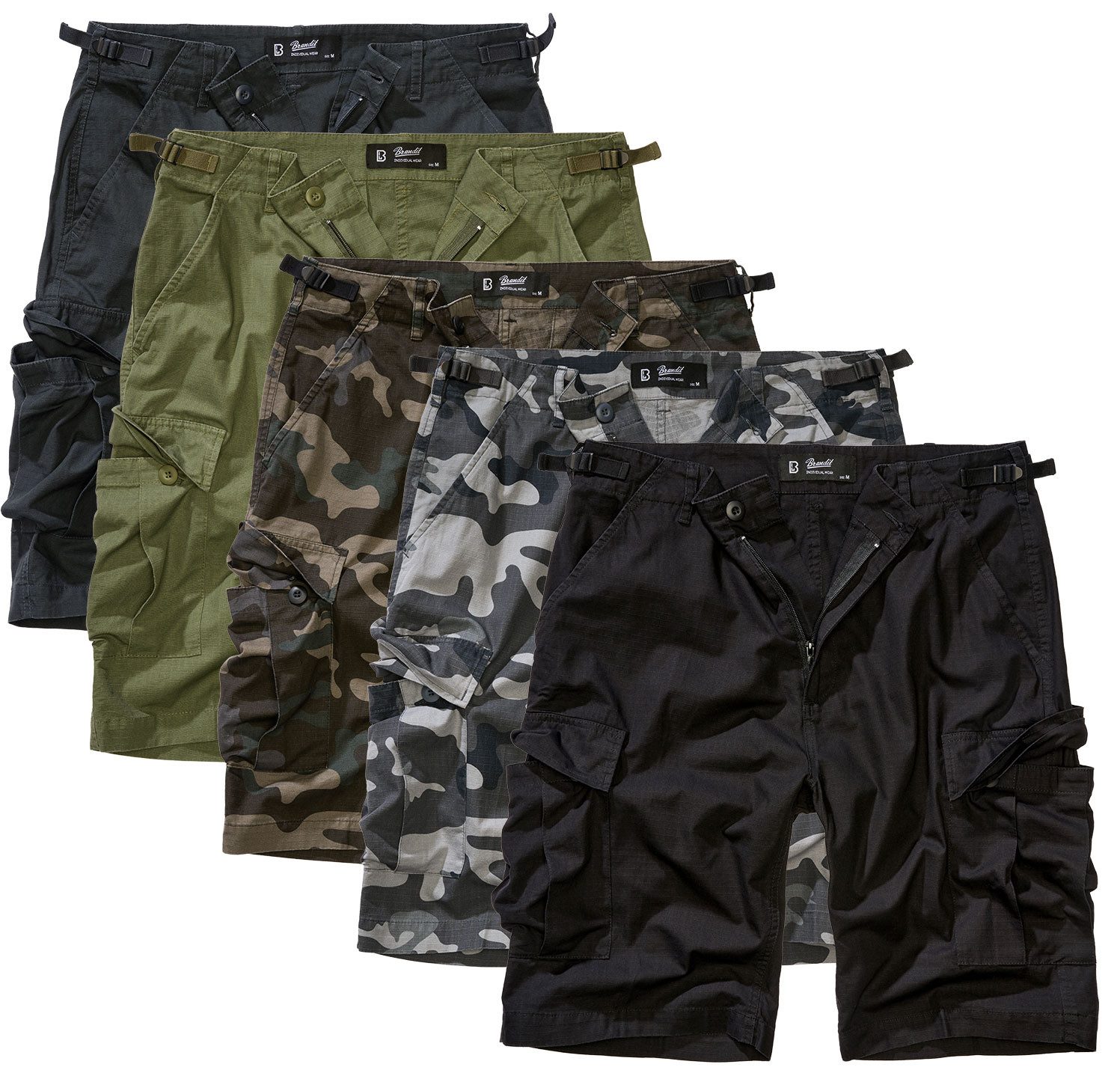 Brandit Bermudas Herren Bermuda Cargo Shorts Kurze Hose Short Army BW Sommer Knielang – Bild 5 von 5